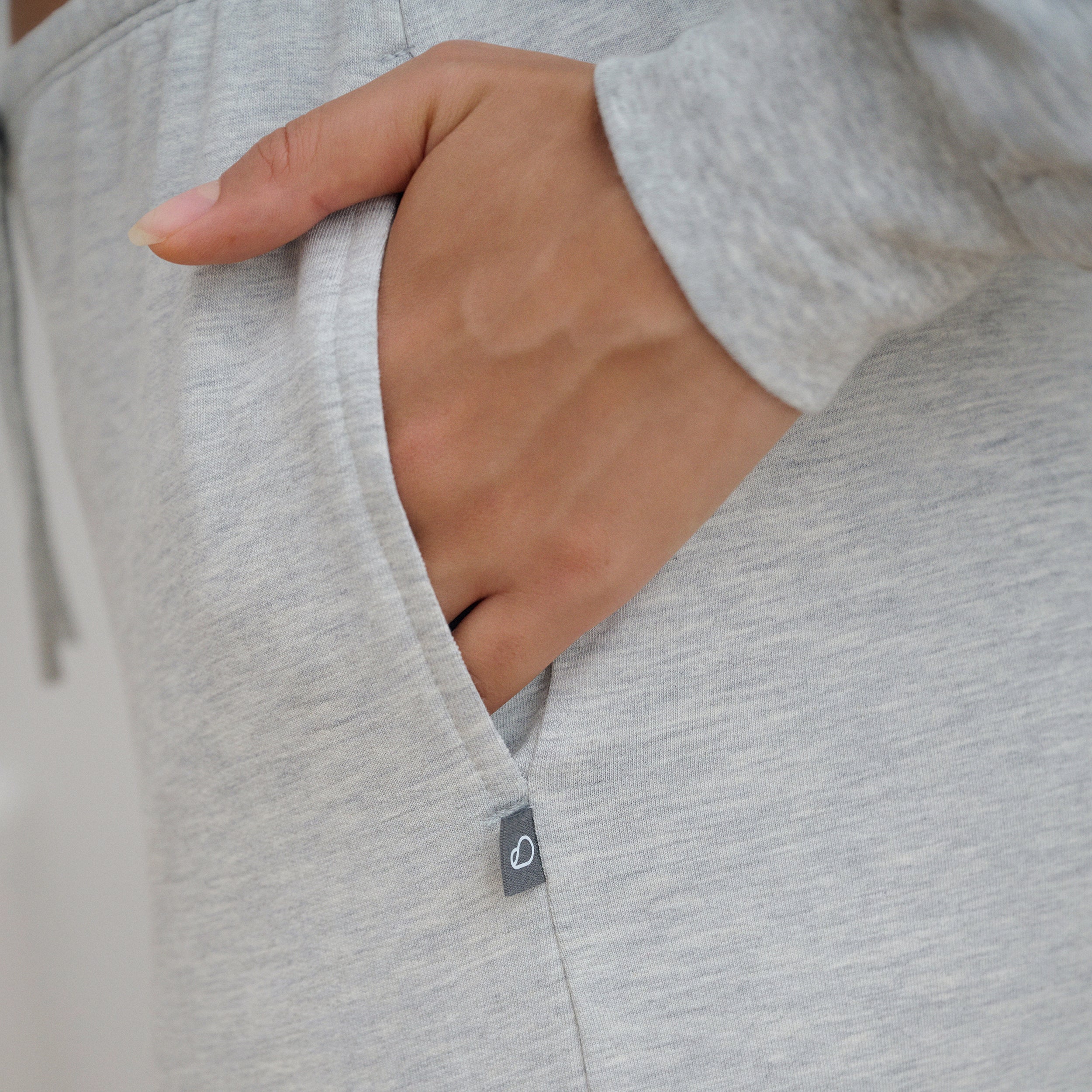 Bamboo Cotton French Terry Maternity Wide Leg Pants