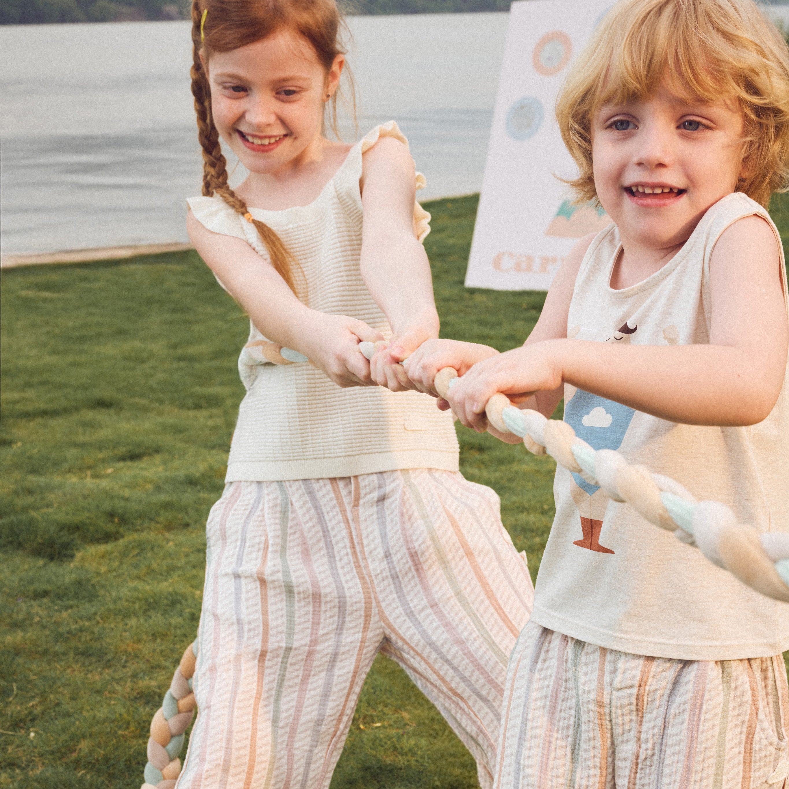 Wrinkled Muslin Wide Leg Pants