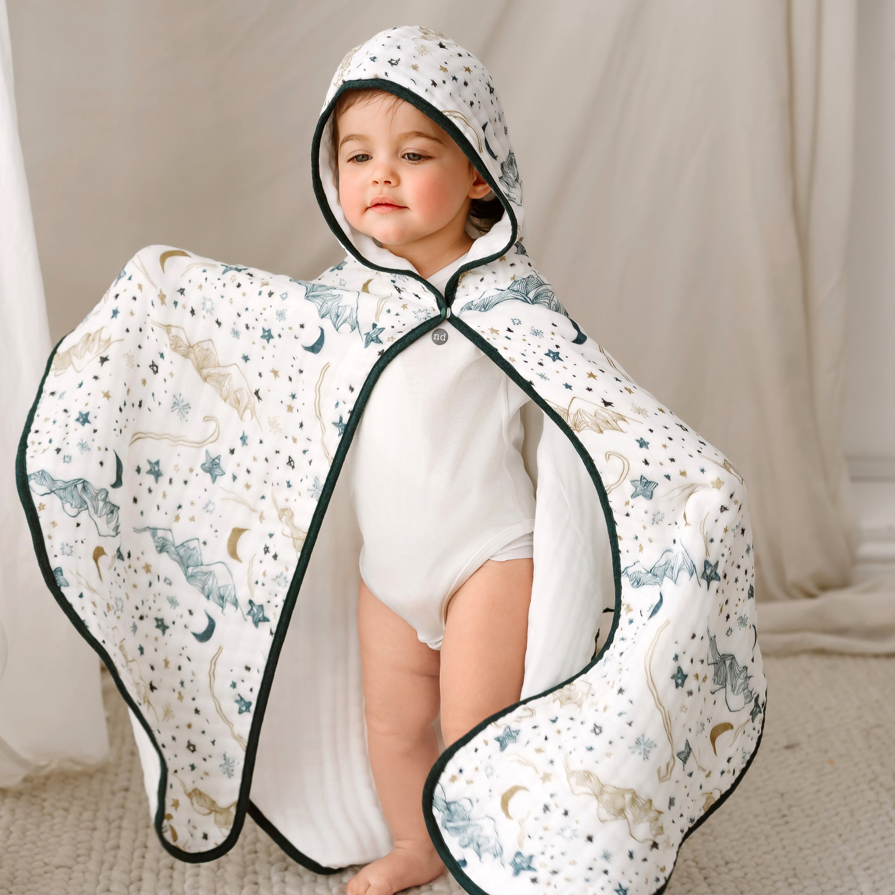 Organic Muslin Bath Poncho