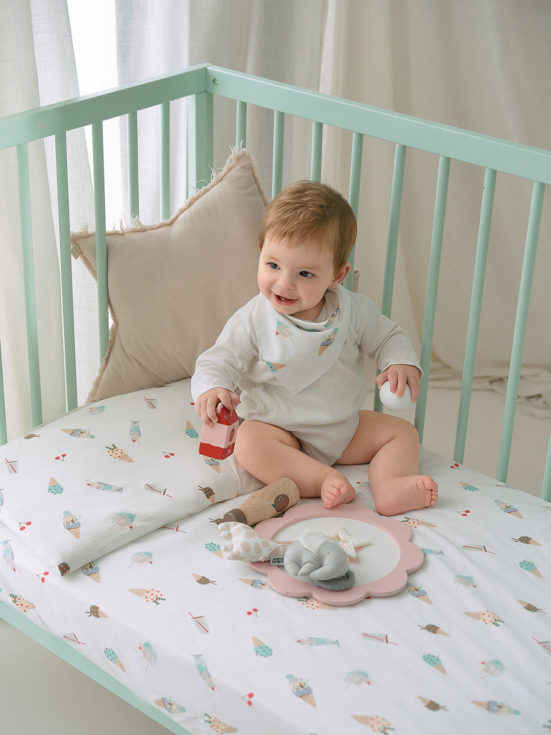 Waterproof Cotton Jersey Crib Sheet