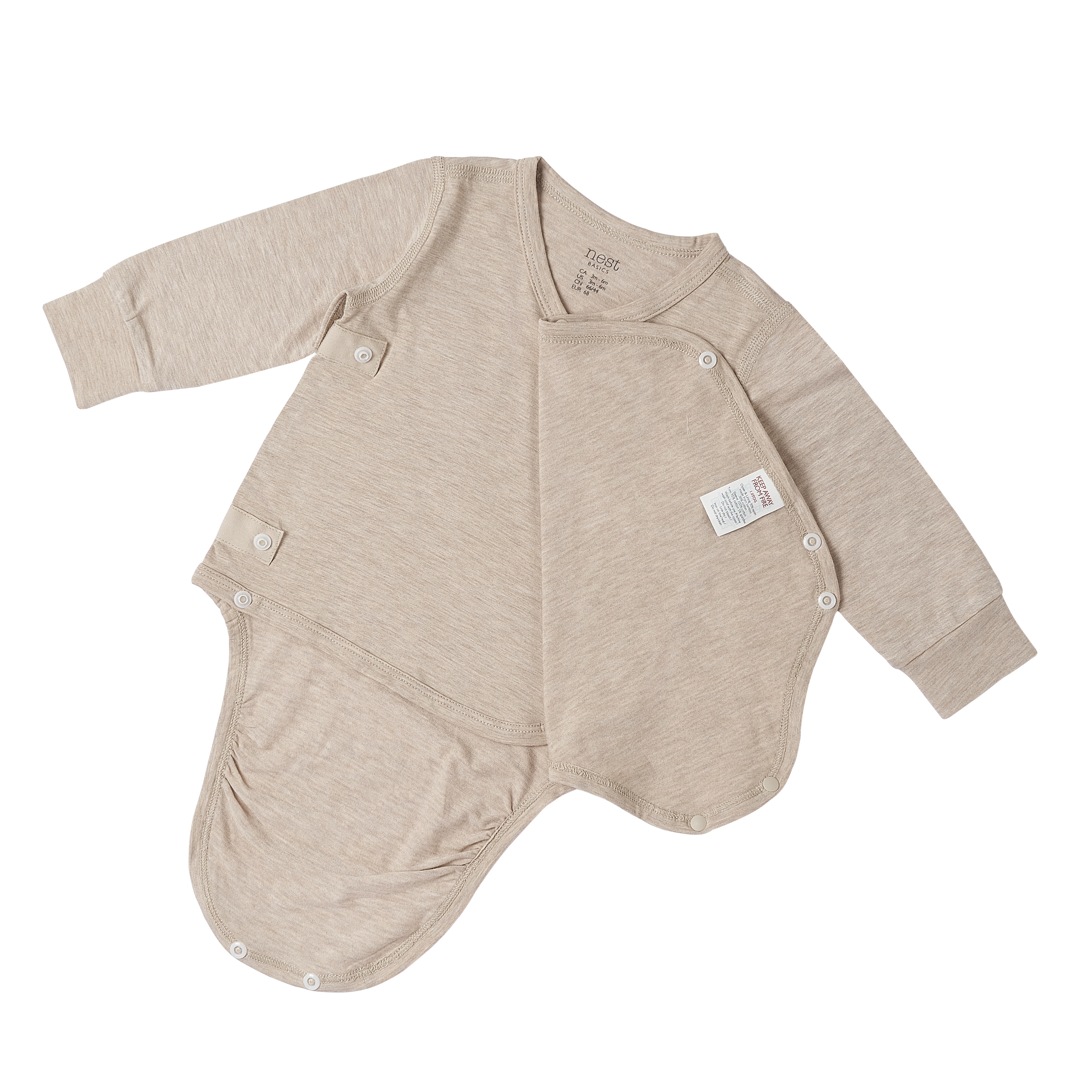 Bamboo Turalear Long Sleeve Kimono Onesie