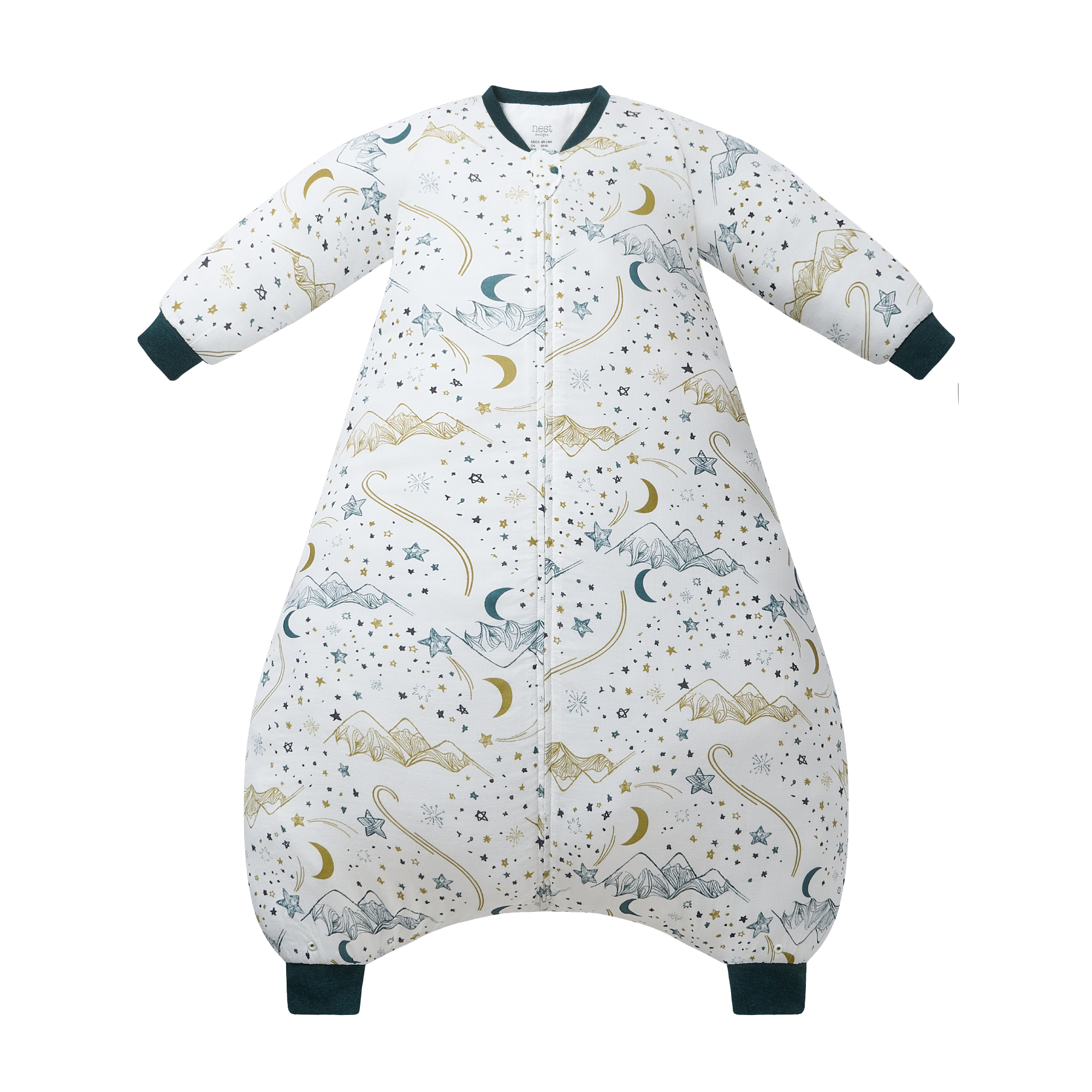 Bamboo Cotton Muslin Long Sleeve Convertible Sleep Bag 0.6TOG
