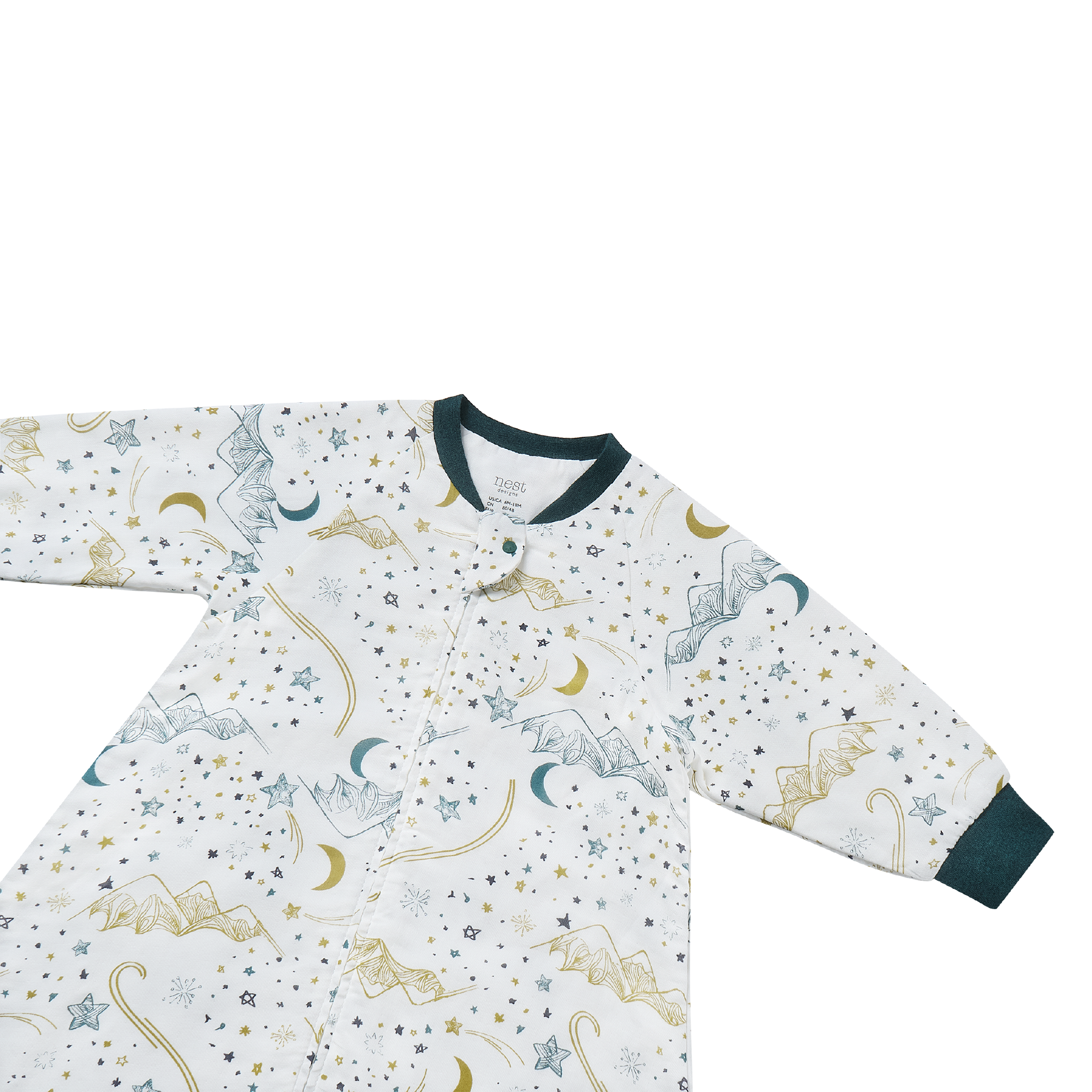 Bamboo Cotton Muslin Long Sleeve Convertible Sleep Bag 0.6TOG