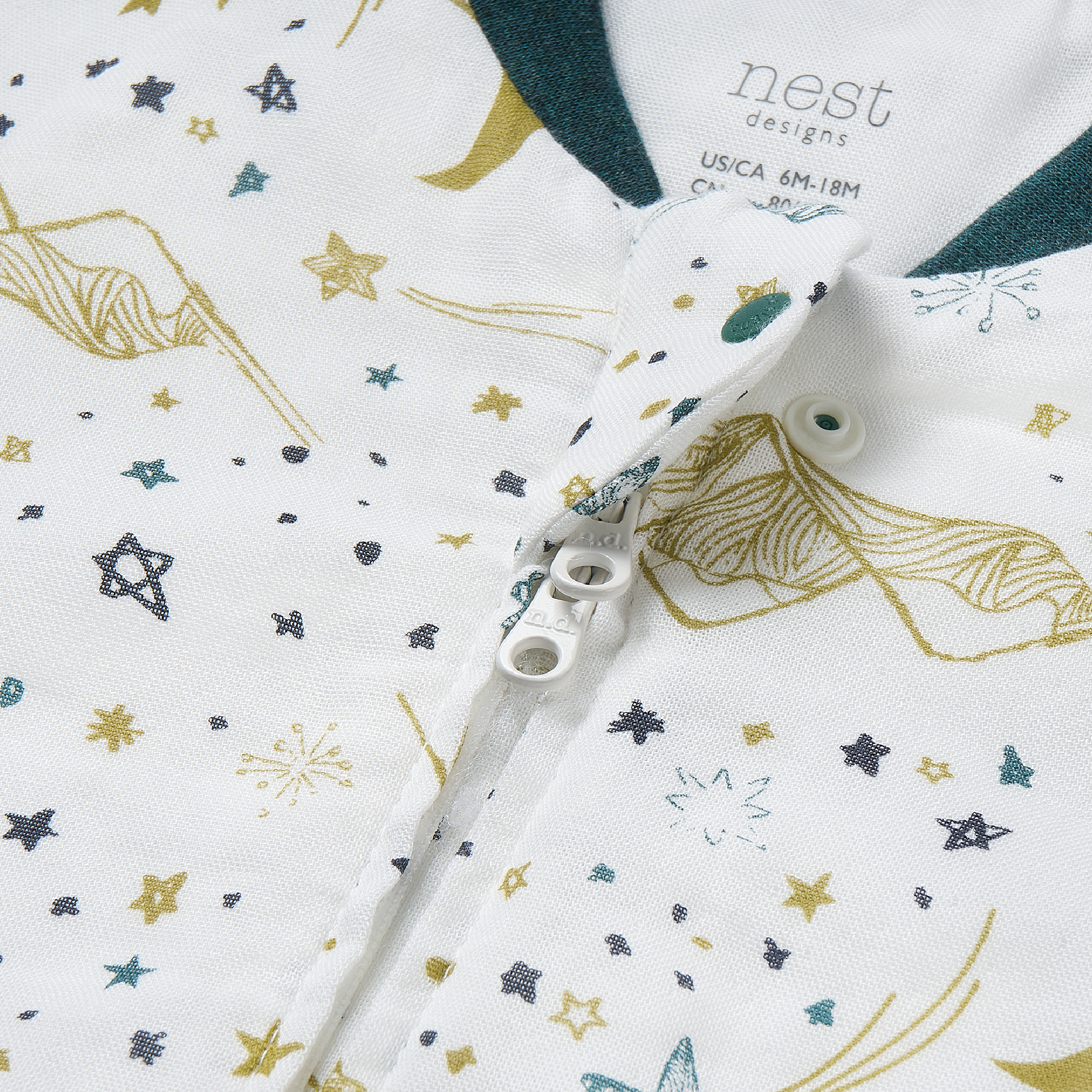 Bamboo Cotton Muslin Long Sleeve Convertible Sleep Bag 0.6TOG