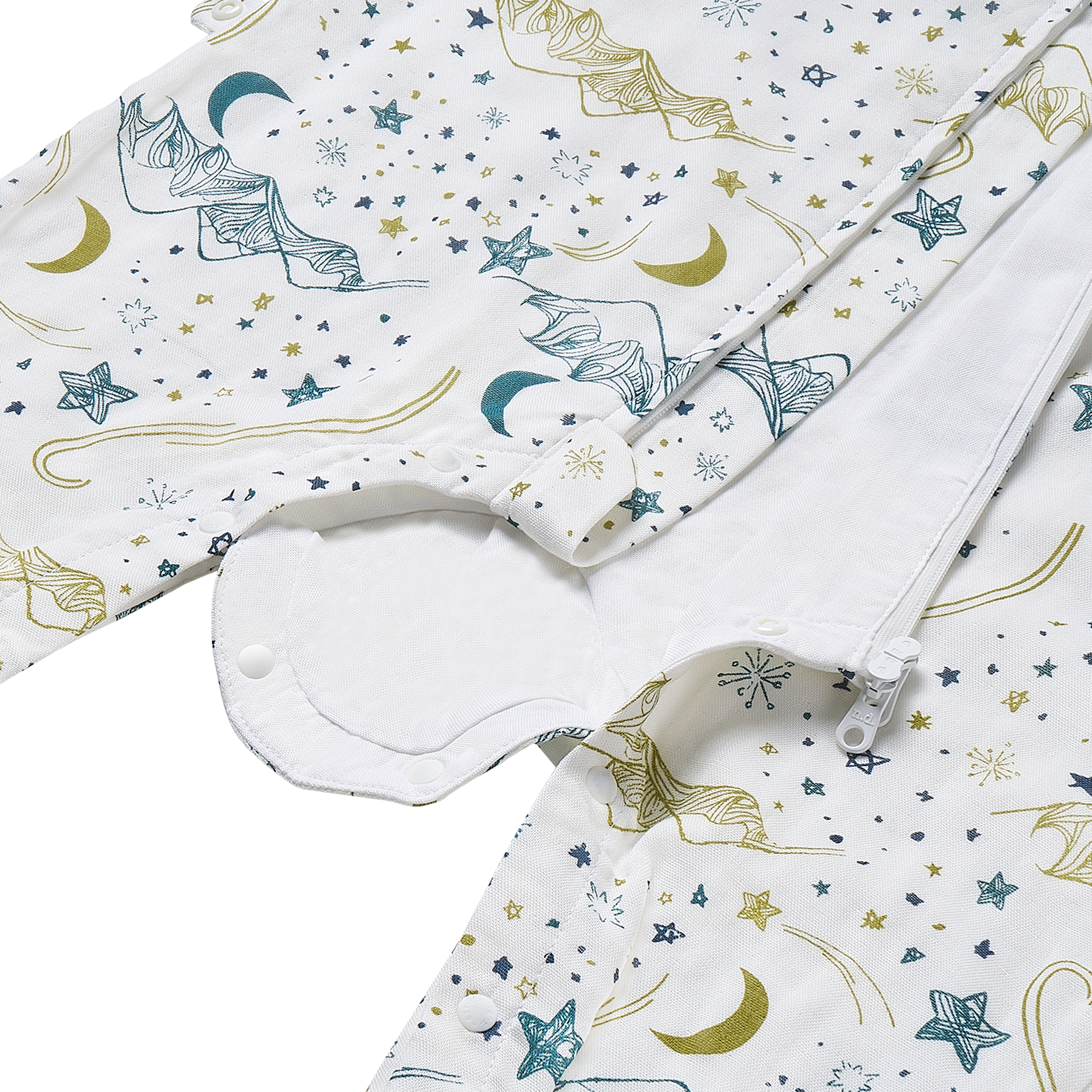 Bamboo Cotton Muslin Long Sleeve Footed Sleep Bag 0.6 TOG