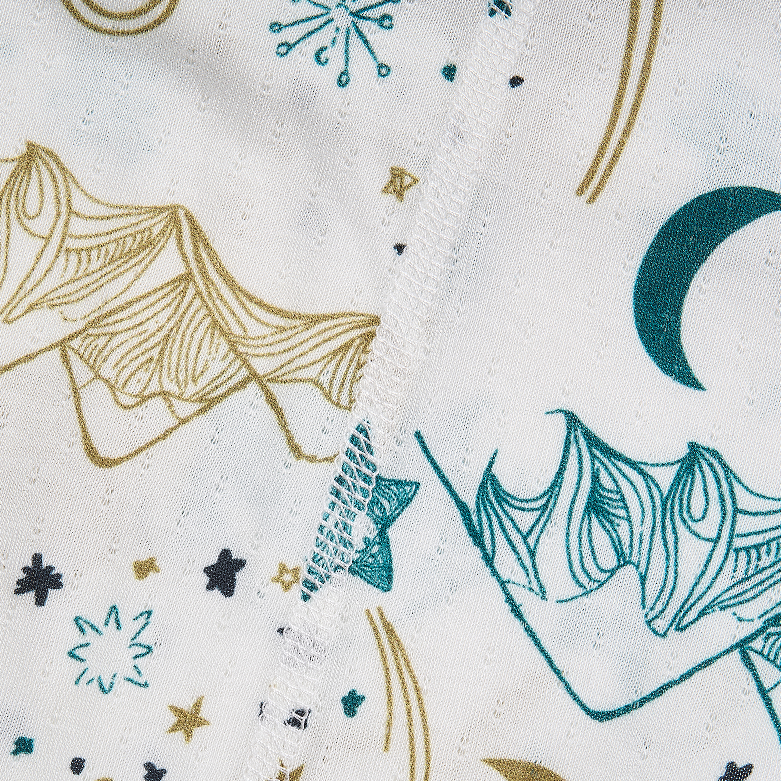 Jacquard Jersey Sleeveless Henley Onesie