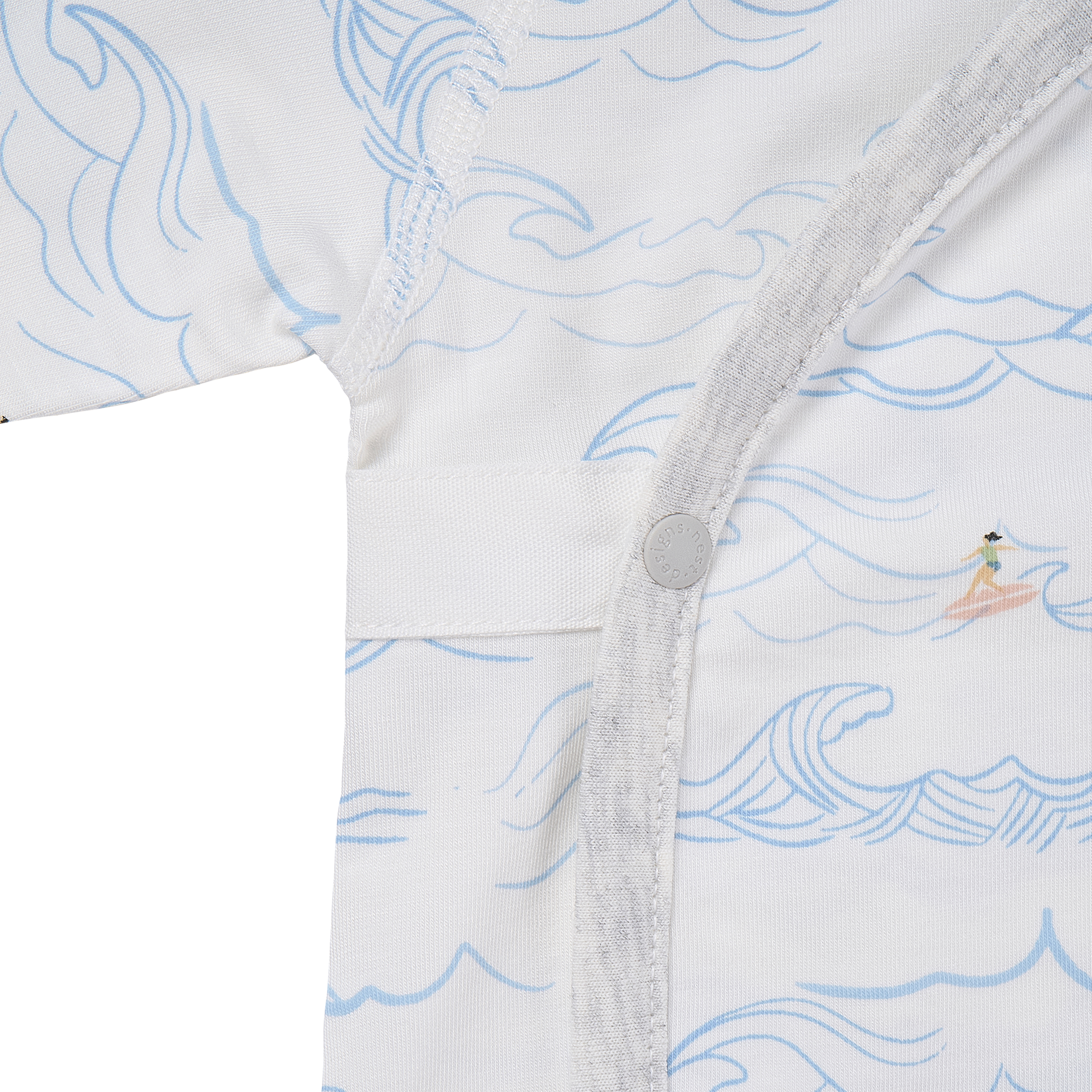 Avocado Bamboo Stretch Jersey Long Sleeve Kimono Romper