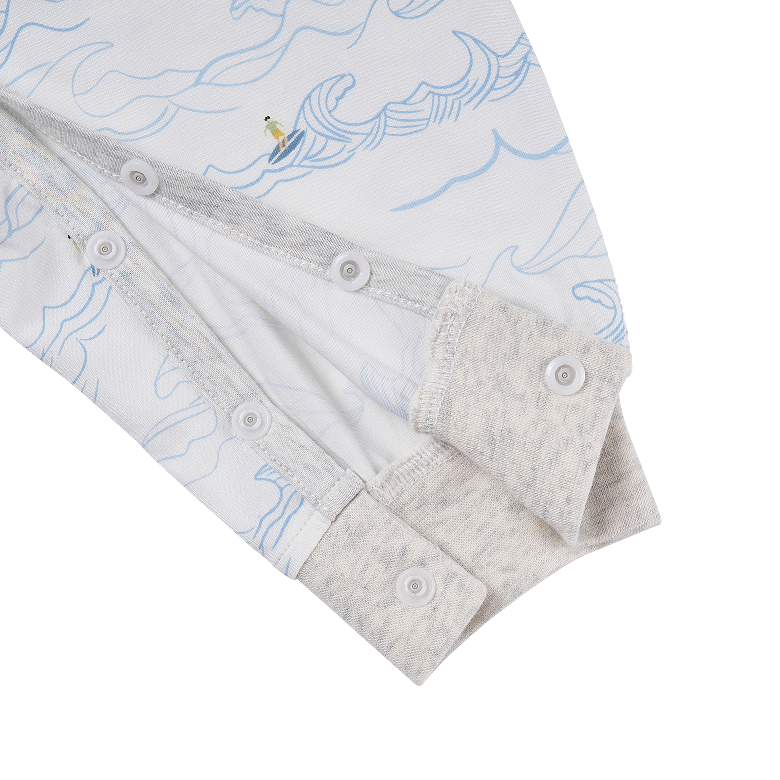 Avocado Bamboo Stretch Jersey Long Sleeve Kimono Romper