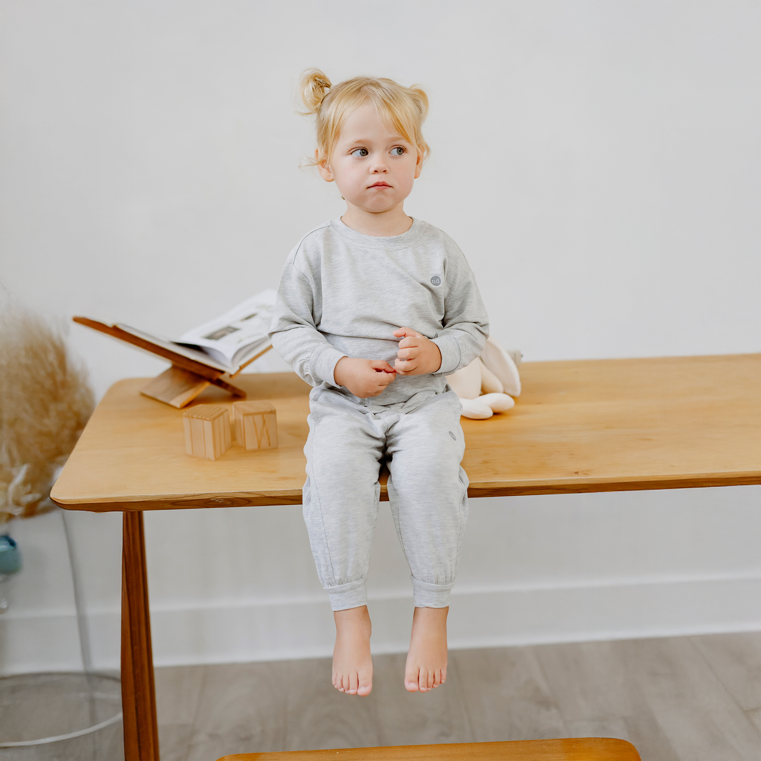 Bamboo Cotton French Terry Kids' Long Sleeve Shirt