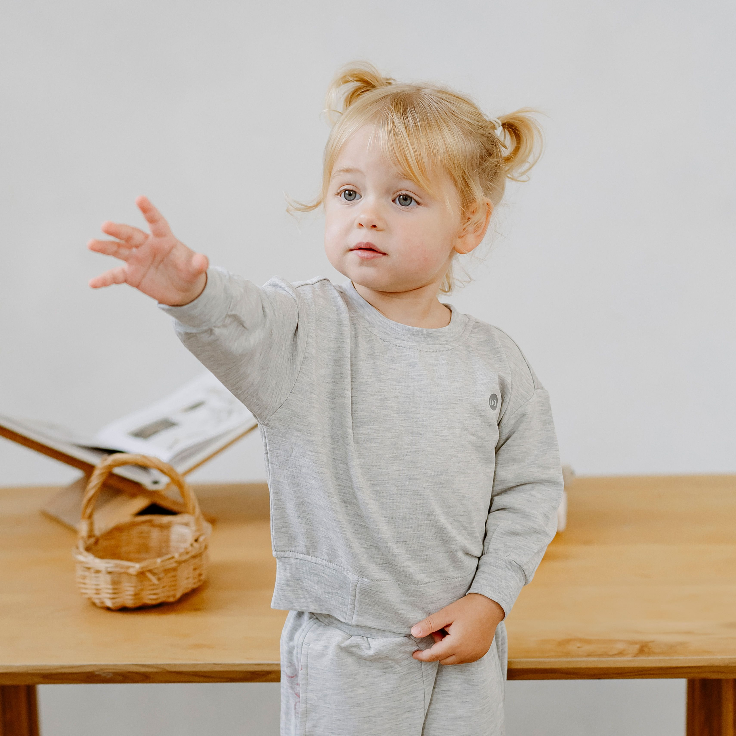 Bamboo Cotton French Terry Kids' Long Sleeve Shirt