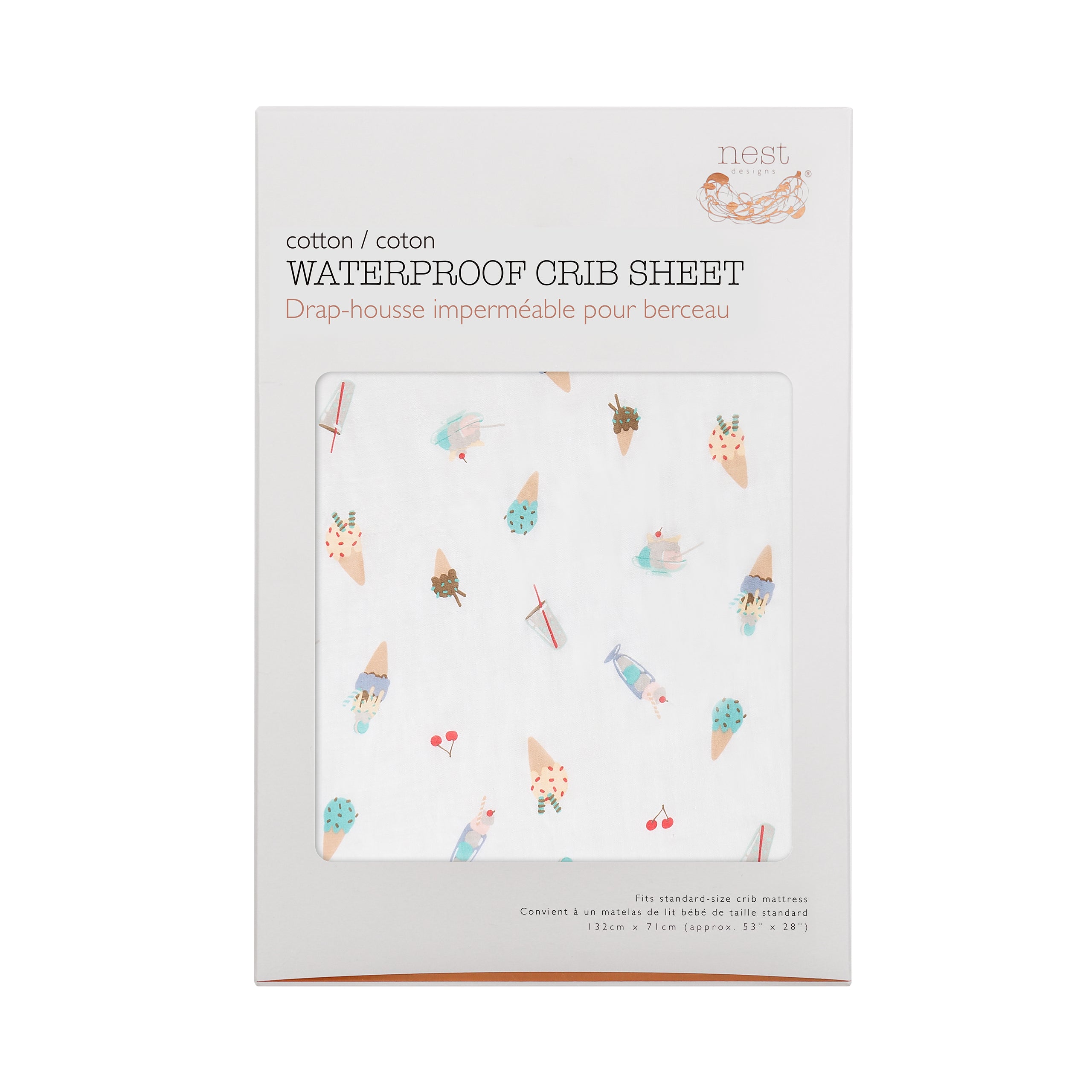Waterproof Cotton Jersey Crib Sheet