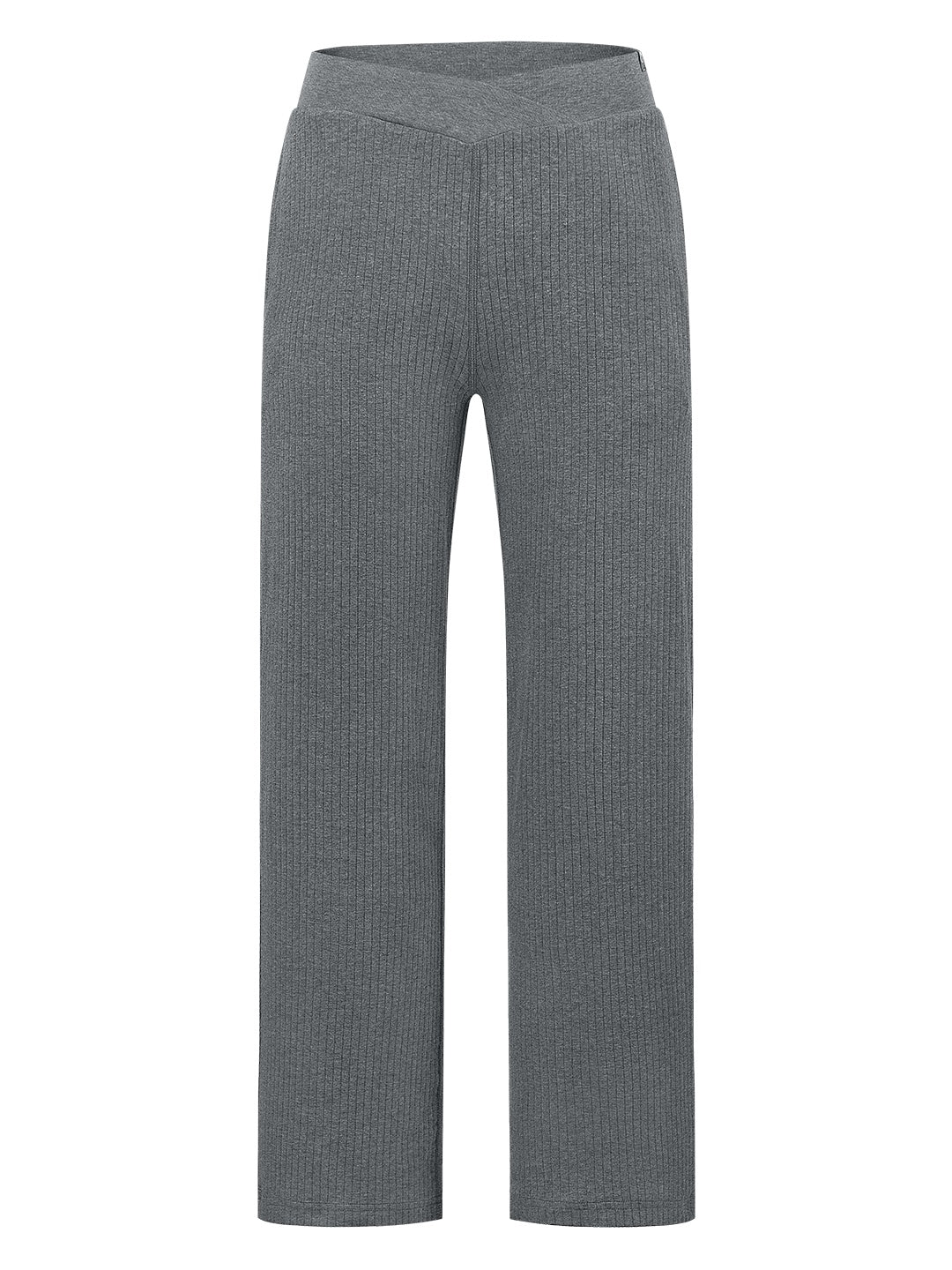 Rib Knit Women's Maternity Wide Leg Pants