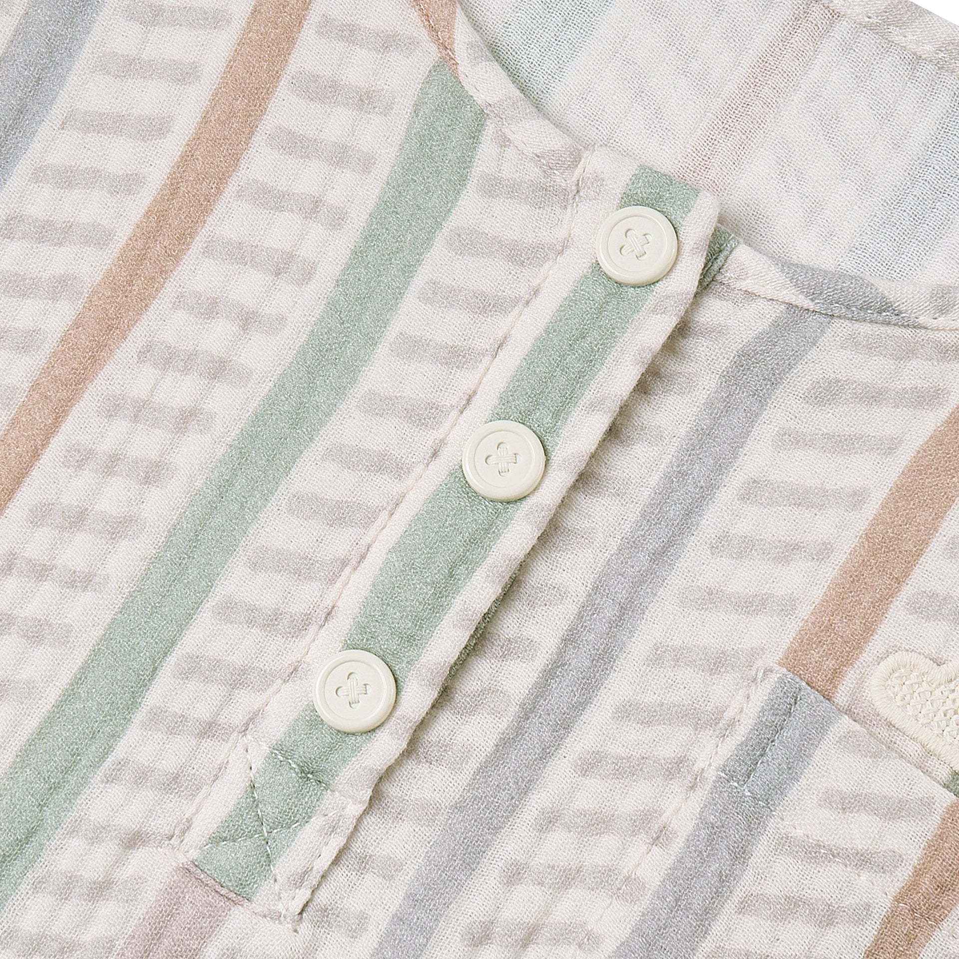 Wrinkled Muslin Henley Shirt