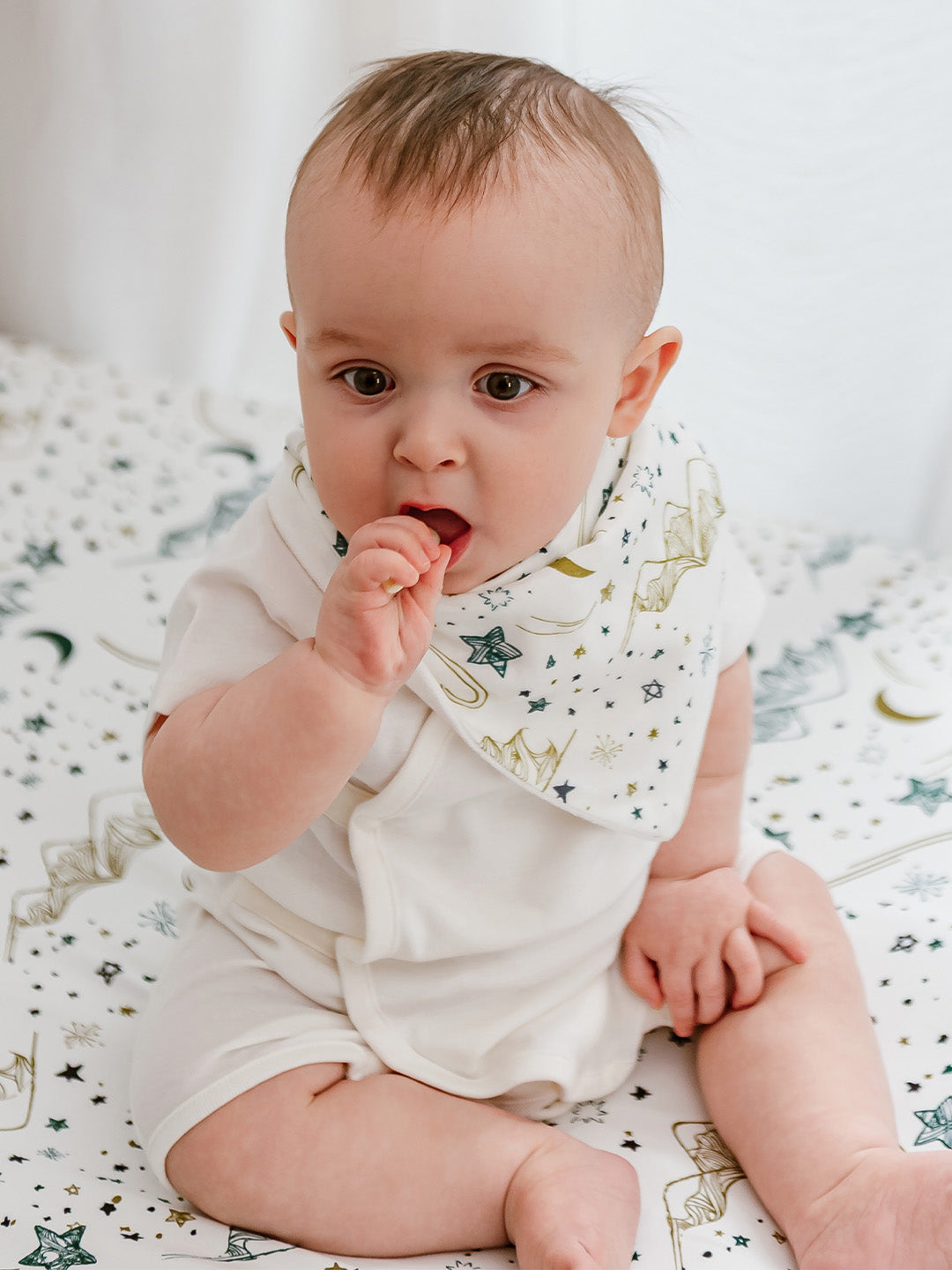 Bamboo Muslin+Terry Bibs Bandanas(2-Pack)