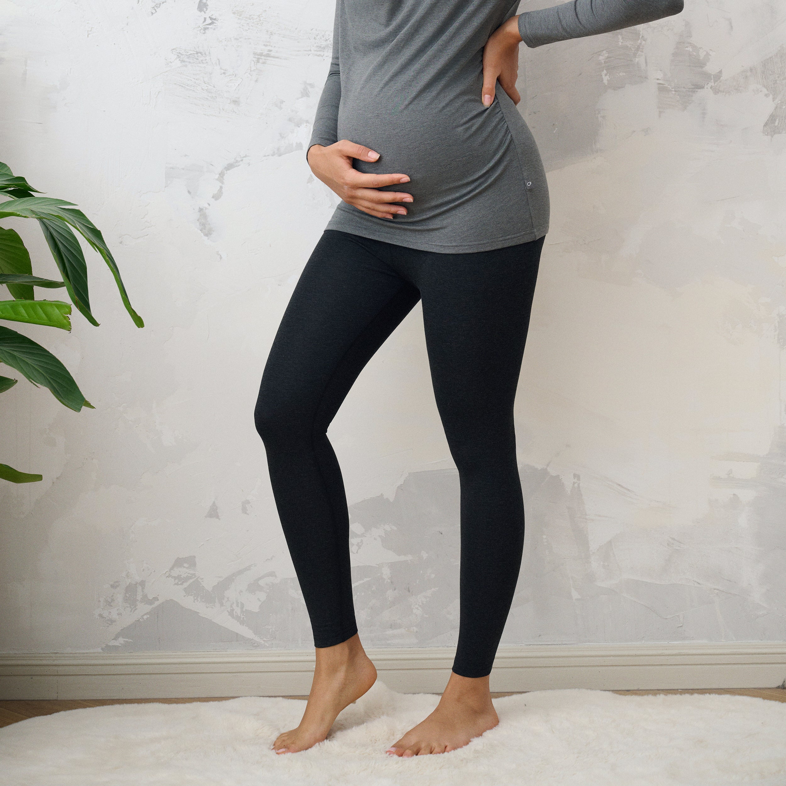 Stretch Bamboo Interlock Maternity Legging