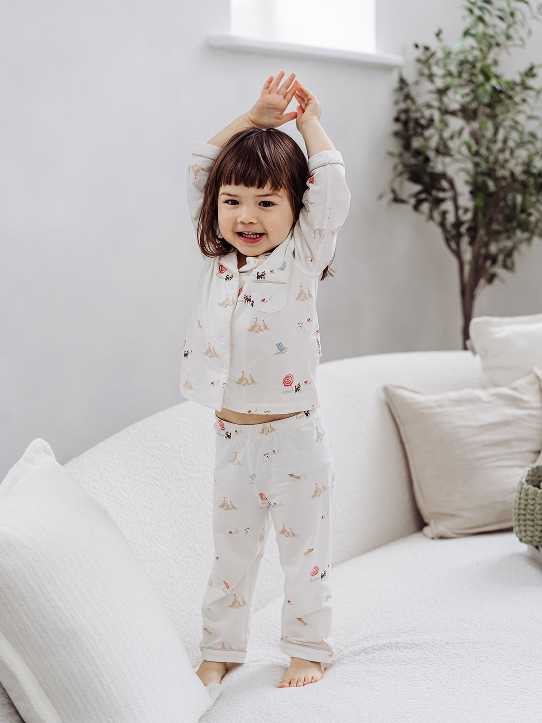 Avocado Bamboo Stretch Jersey Long Sleeve Tee & Long Pants Pajamas Set