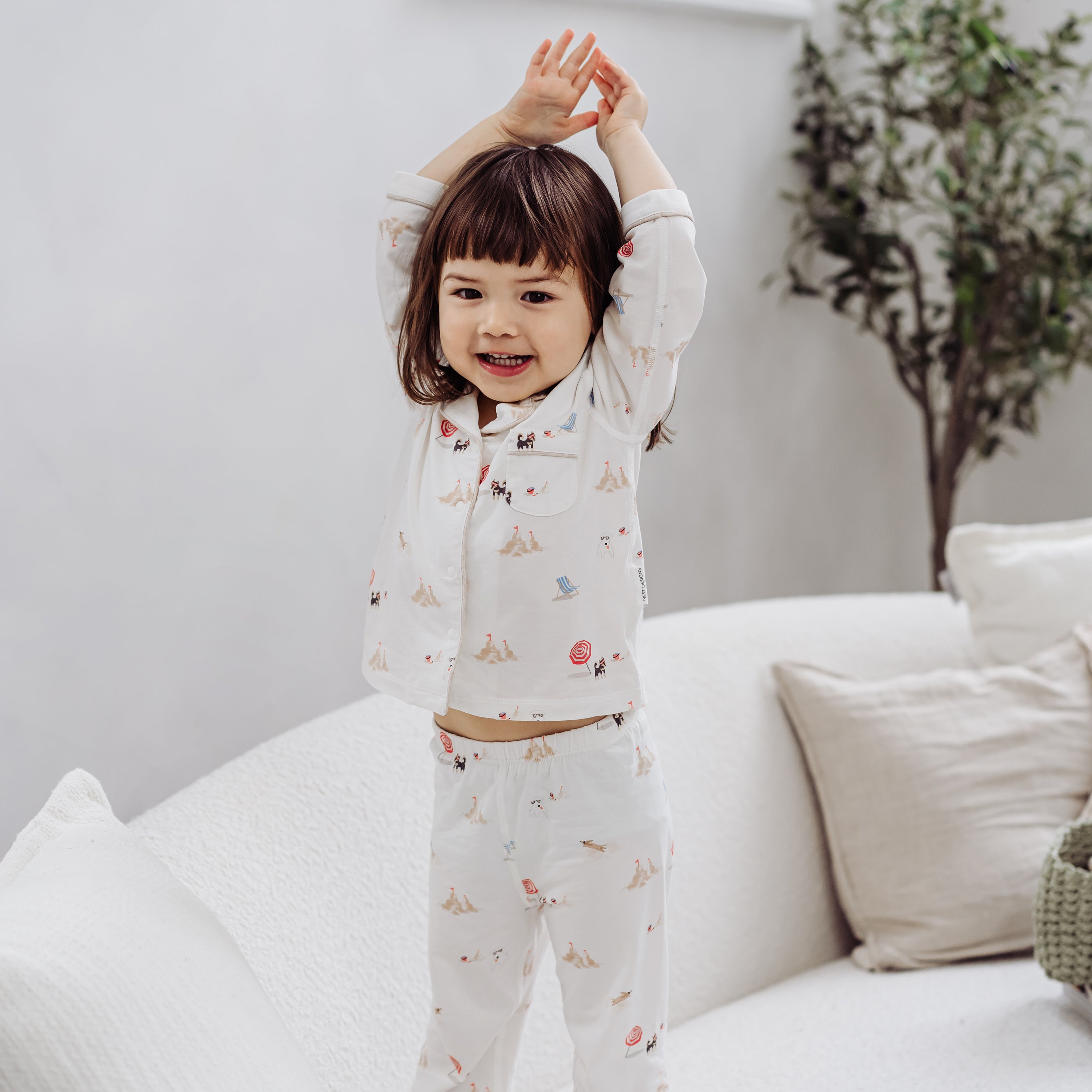 Avocado Bamboo Stretch Jersey Long Sleeve Tee & Long Pants Pajamas Set