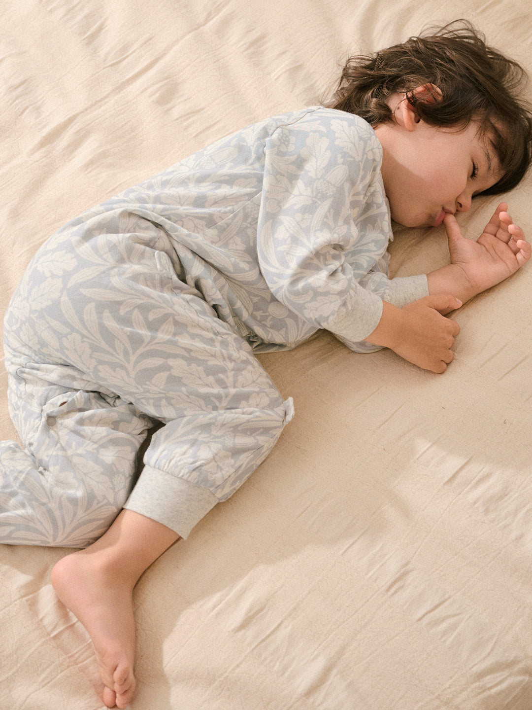 Bamboo Pima Cotton Muslin Long Sleeve Footed Sleep Bag 0.6 TOG