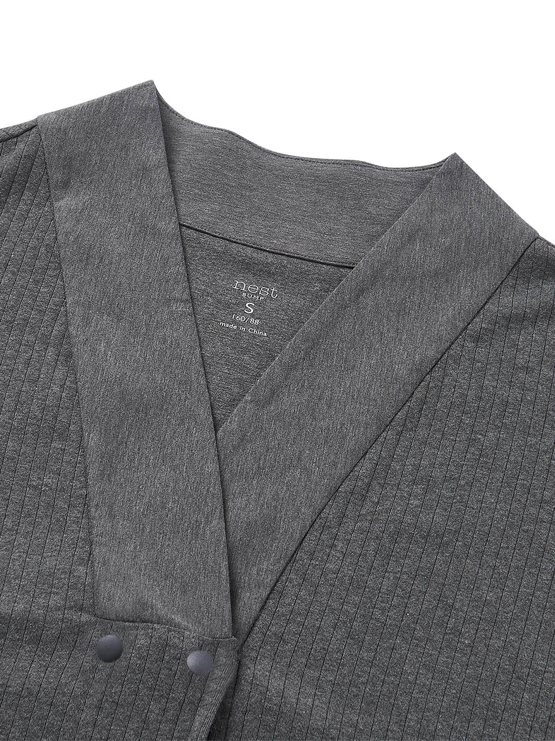 Rib Knit 3/4 Sleeve Nursing Top