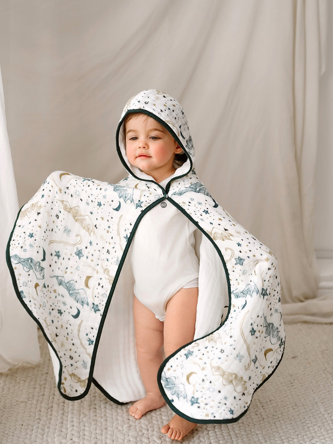 Organic Muslin Bath Poncho