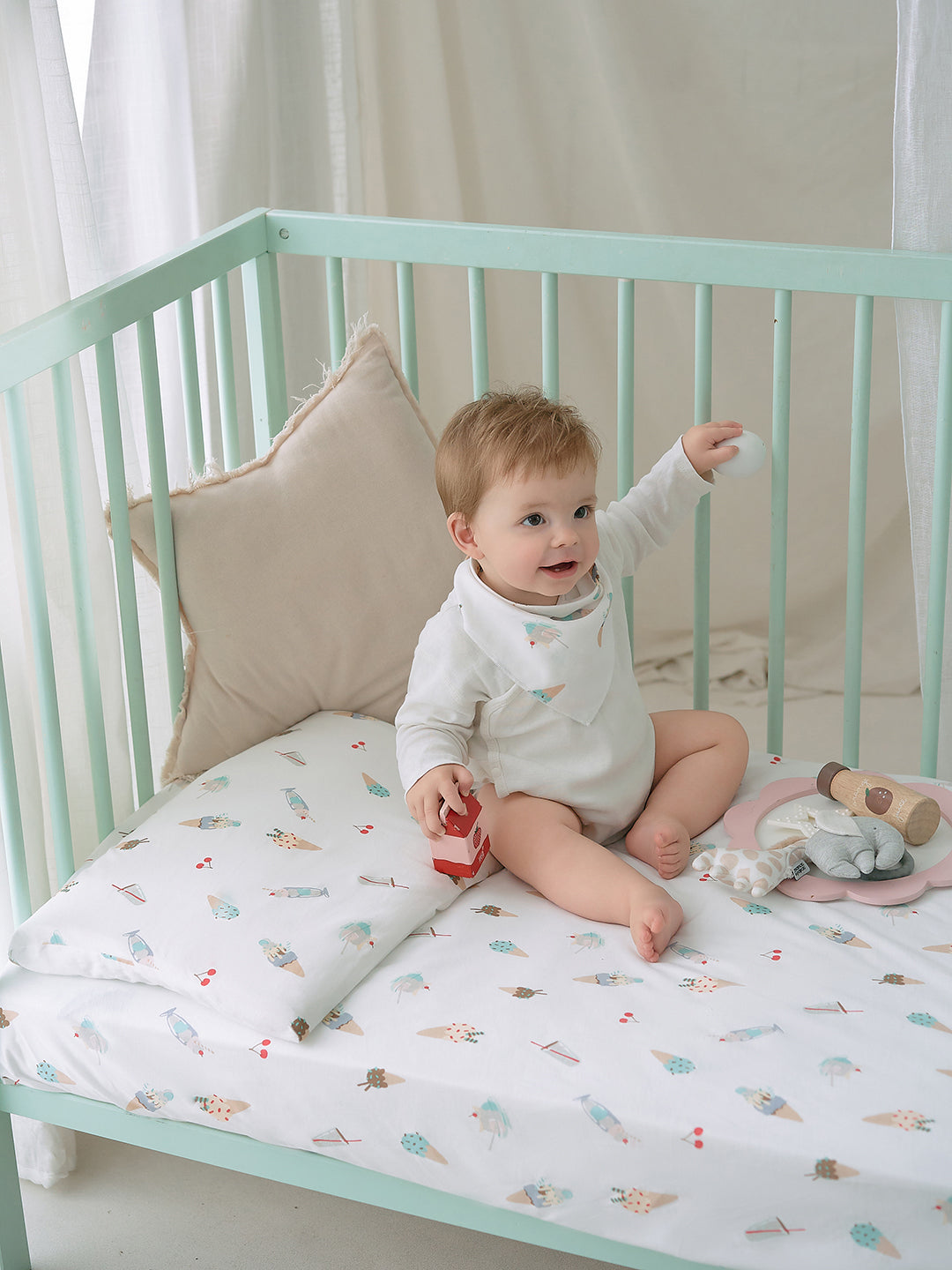 Waterproof Cotton Jersey Crib Sheet