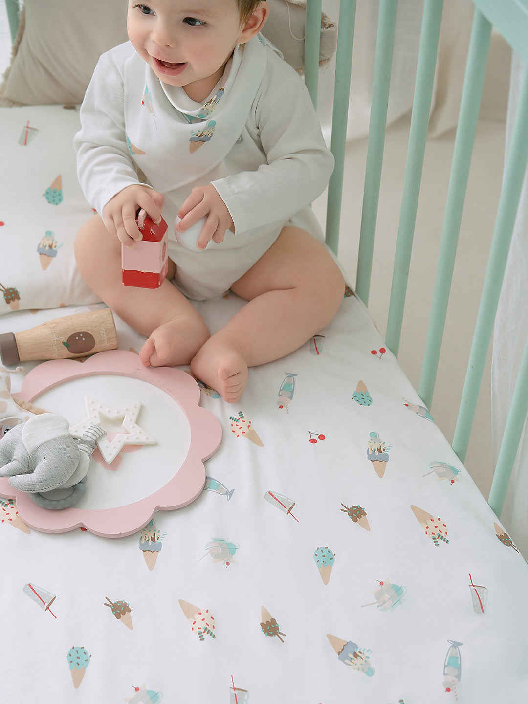 Waterproof Cotton Jersey Crib Sheet