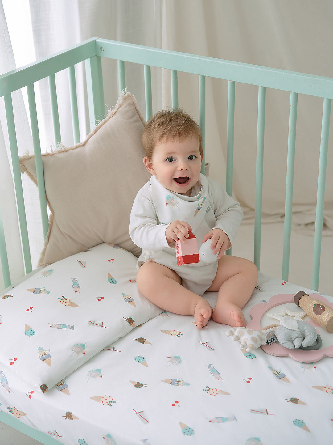 Waterproof Cotton Jersey Crib Sheet