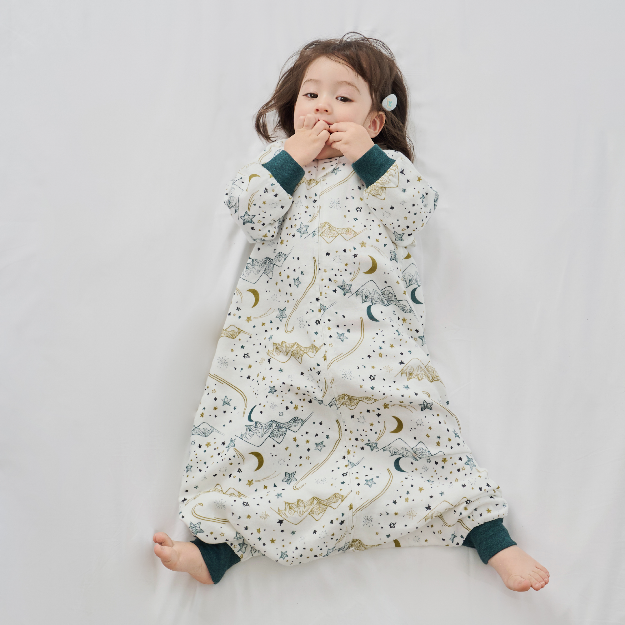 Bamboo Cotton Muslin Long Sleeve Convertible Sleep Bag 0.6TOG