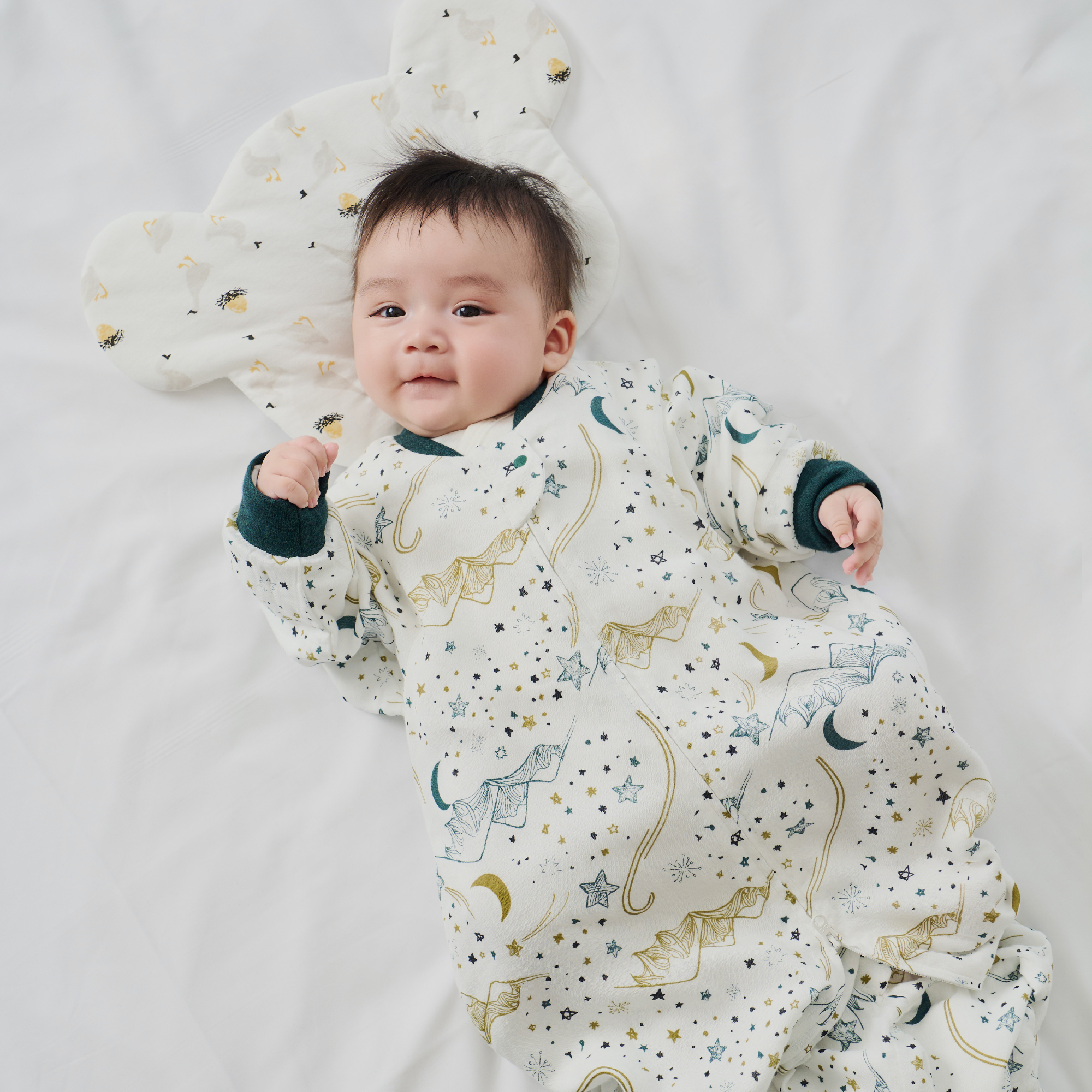 Bamboo Cotton Muslin Long Sleeve Convertible Sleep Bag 0.6TOG