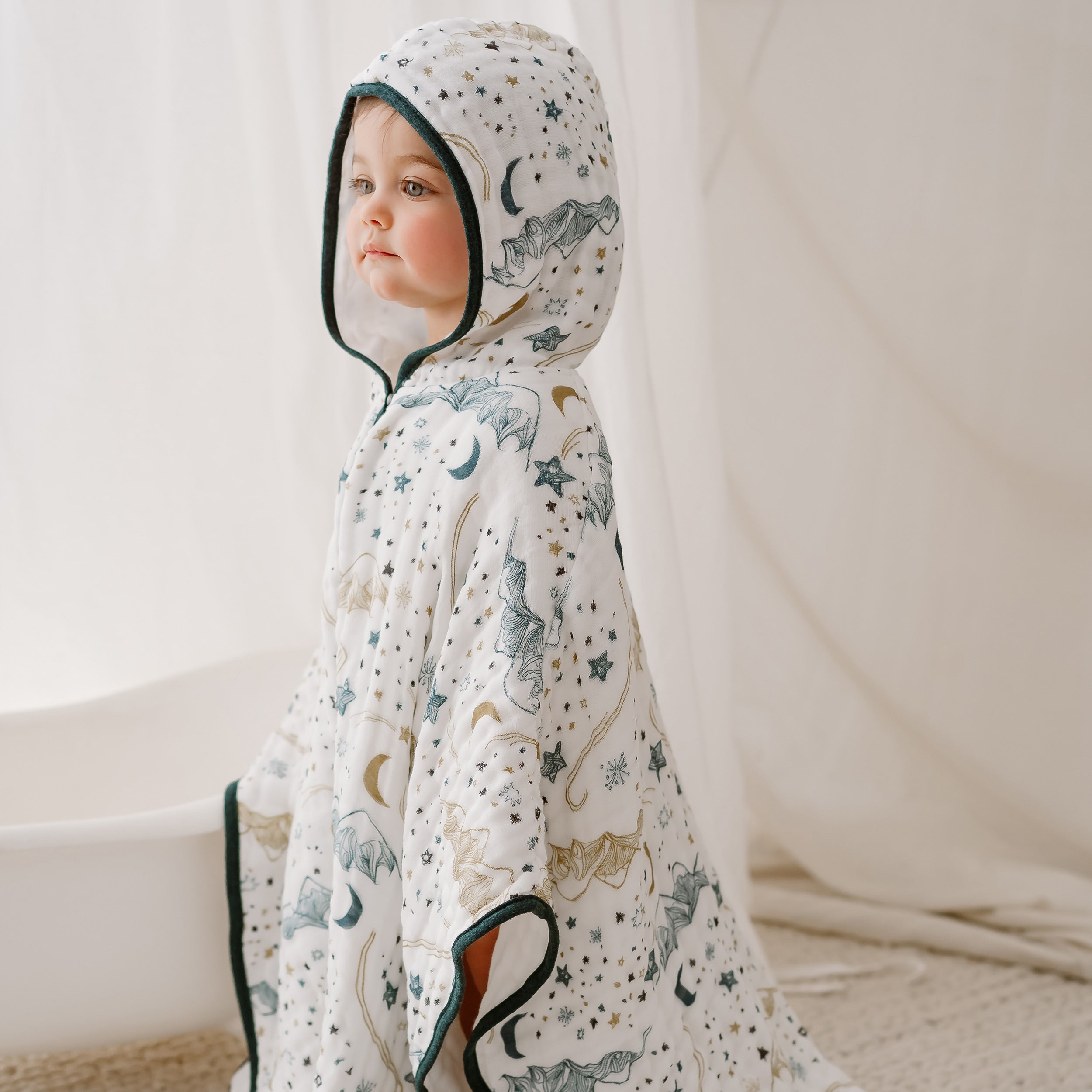 Organic Muslin Hoodie Cloak