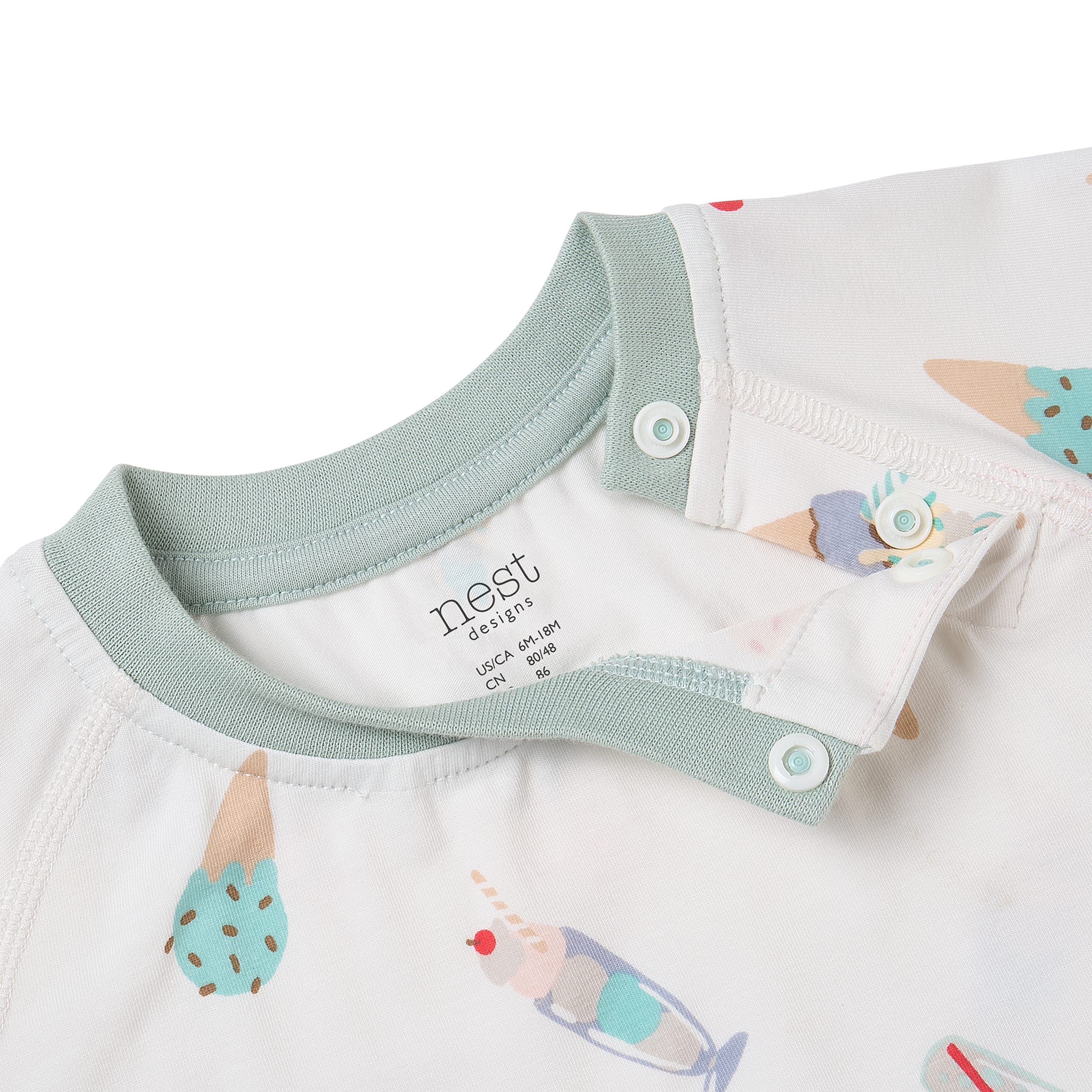 Avocado Bamboo Stretch Jersey 3/4 Sleeve Sleep Bag 0.25Tog