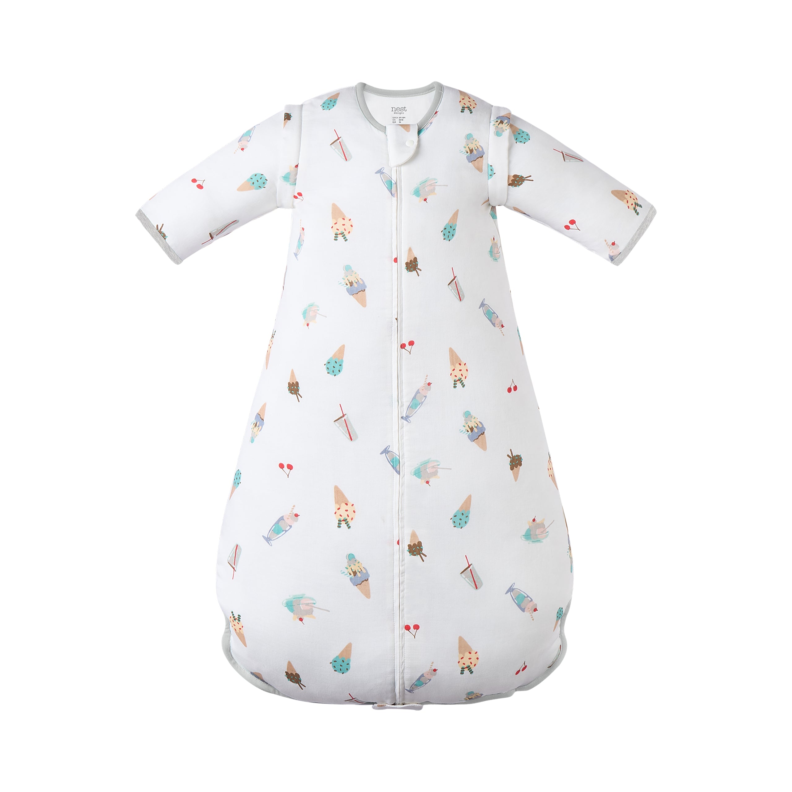 Bamboo Muslin Removable 3/4 Sleeve Sleep Bag 0.6 TOG