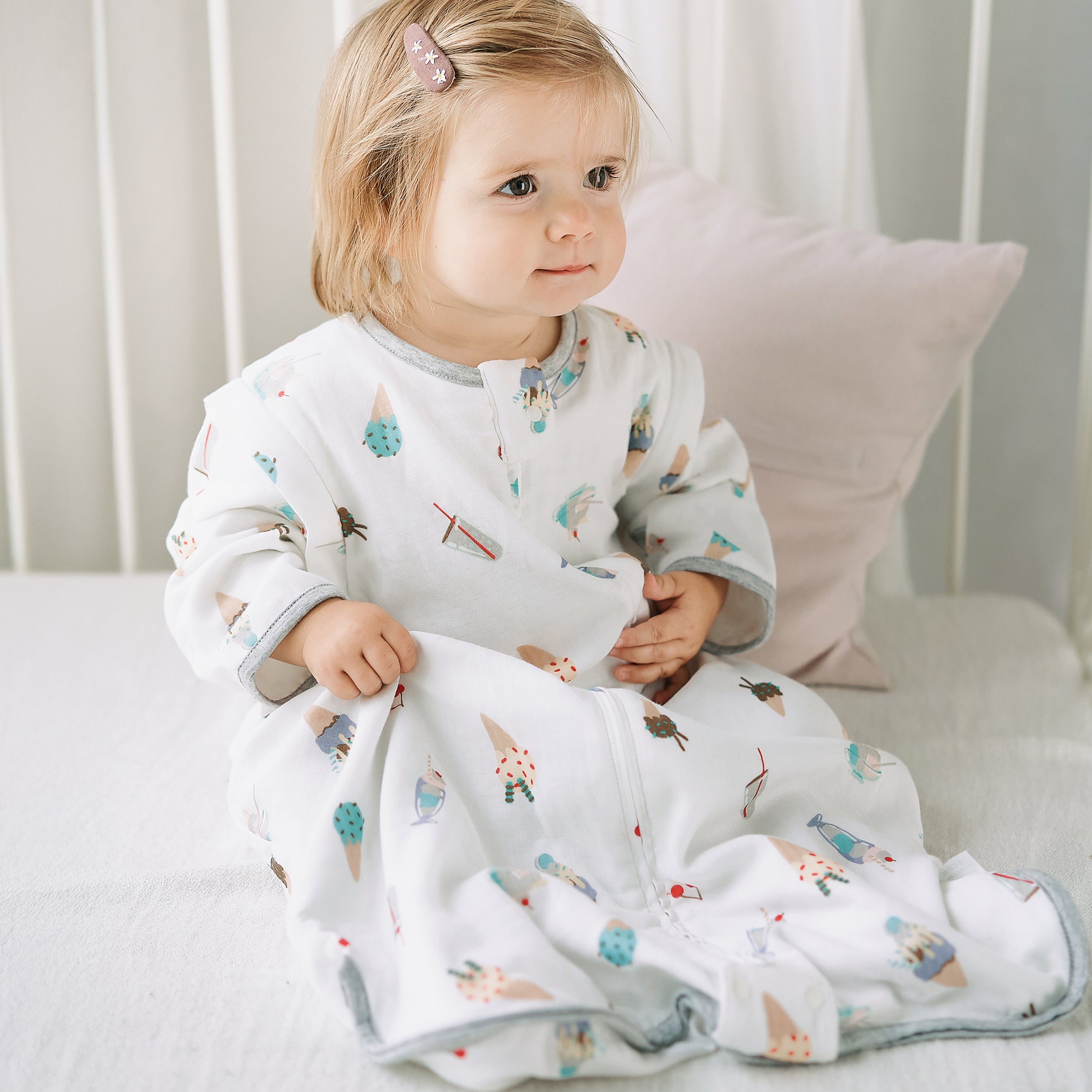 Bamboo Muslin Removable 3/4 Sleeve Sleep Bag 0.6 TOG