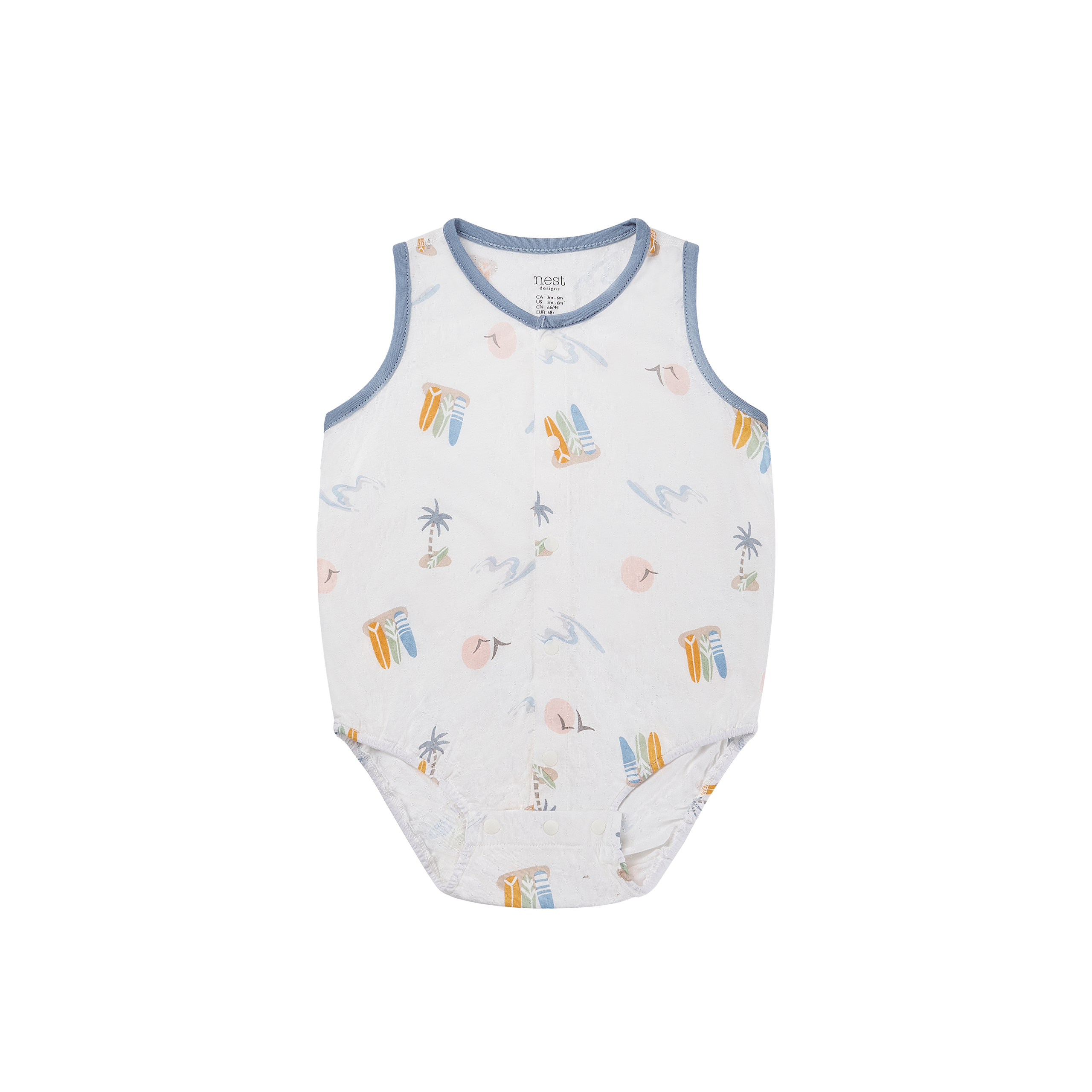 Jacquard Jersey Sleeveless Onesie