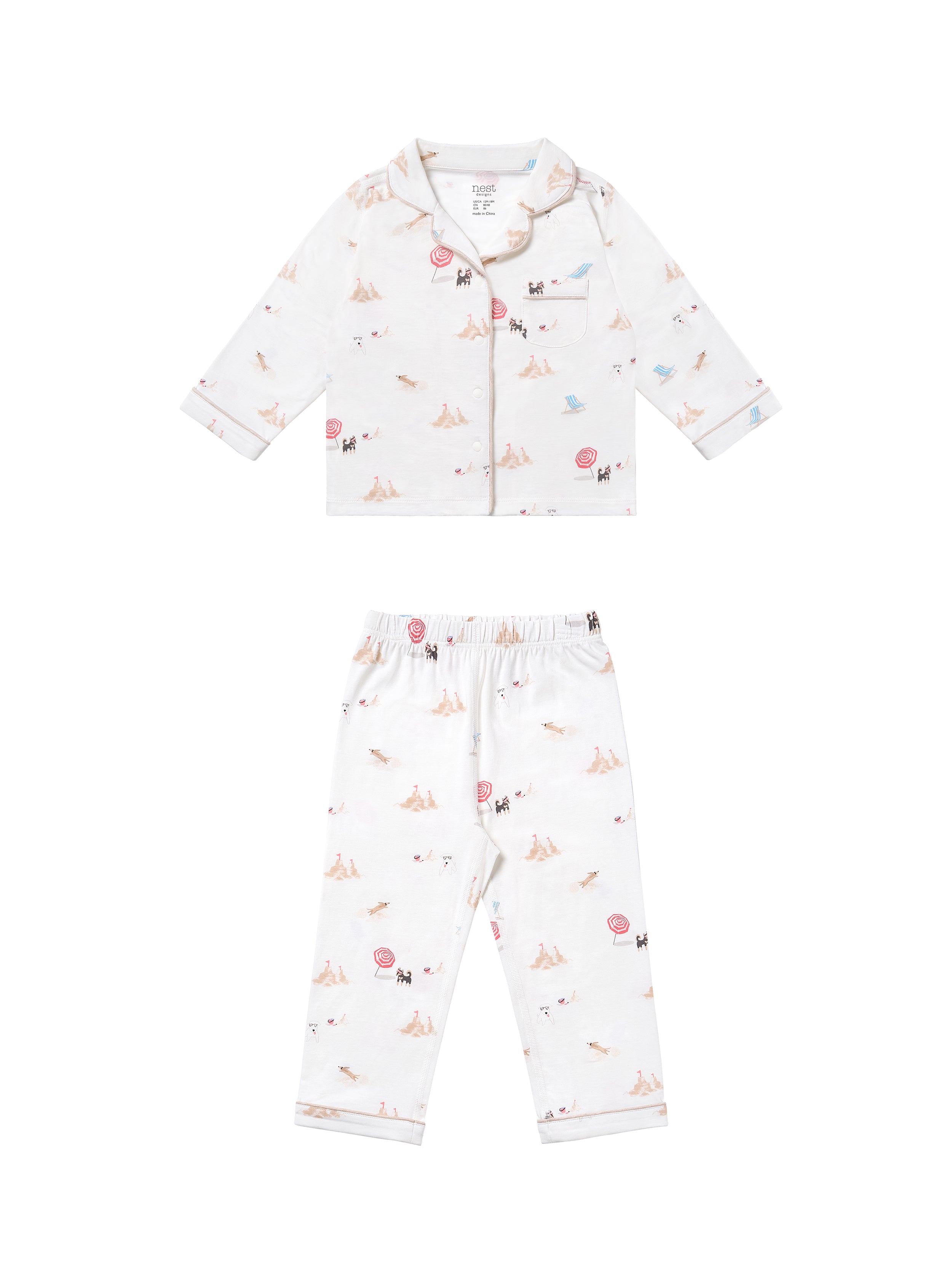 Avocado Bamboo Stretch Jersey Long Sleeve Tee & Long Pants Pajamas Set