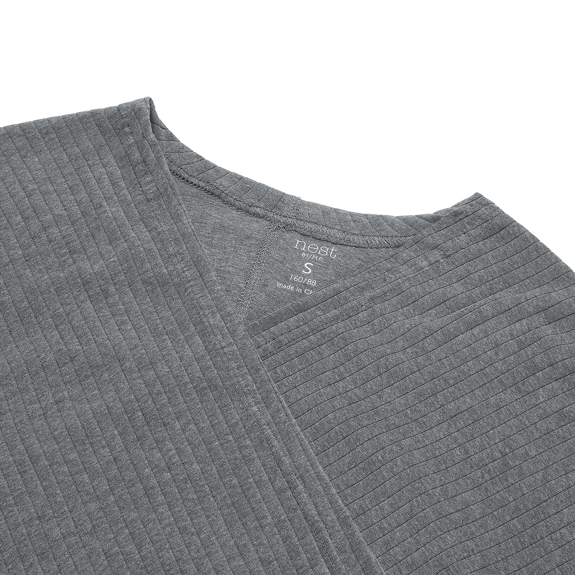 Rib Knit  V-neck Nursing Top