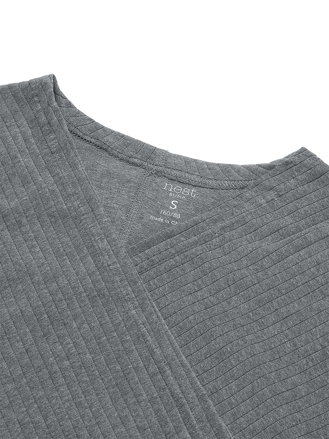 Rib Knit Women's V-Neck Nursing Top