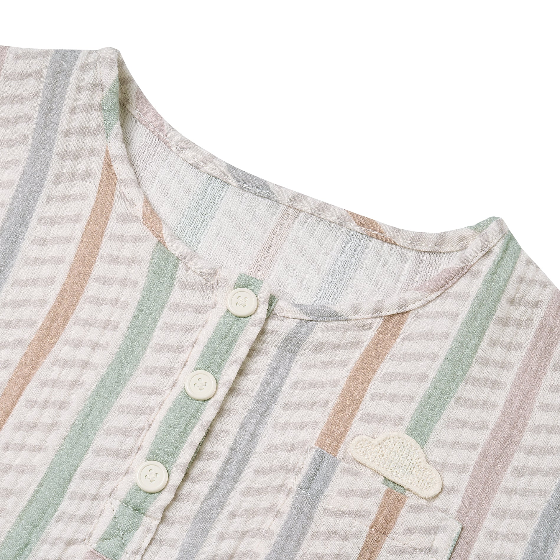 Wrinkled Muslin Henley Shirt