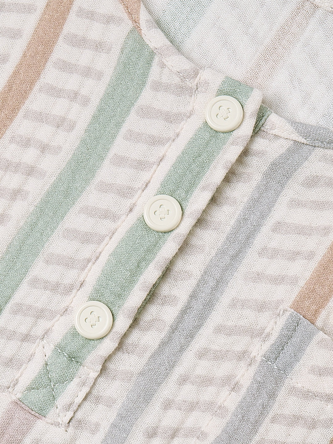 Wrinkled Muslin Henley Shirt