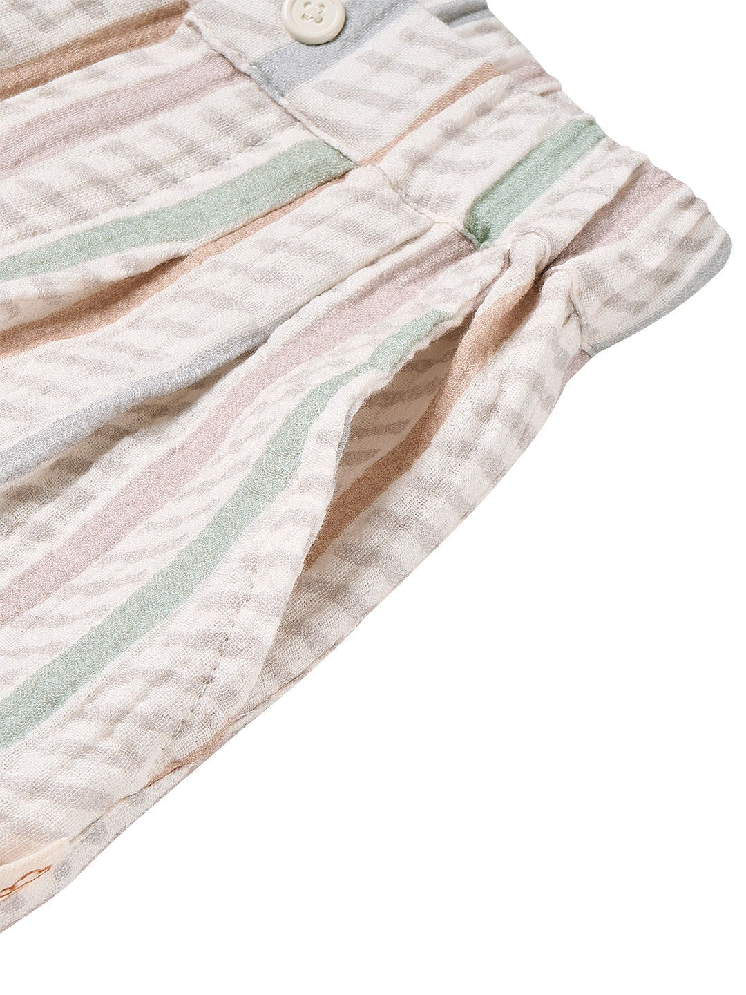 Wrinkled Muslin Wide Leg Pants