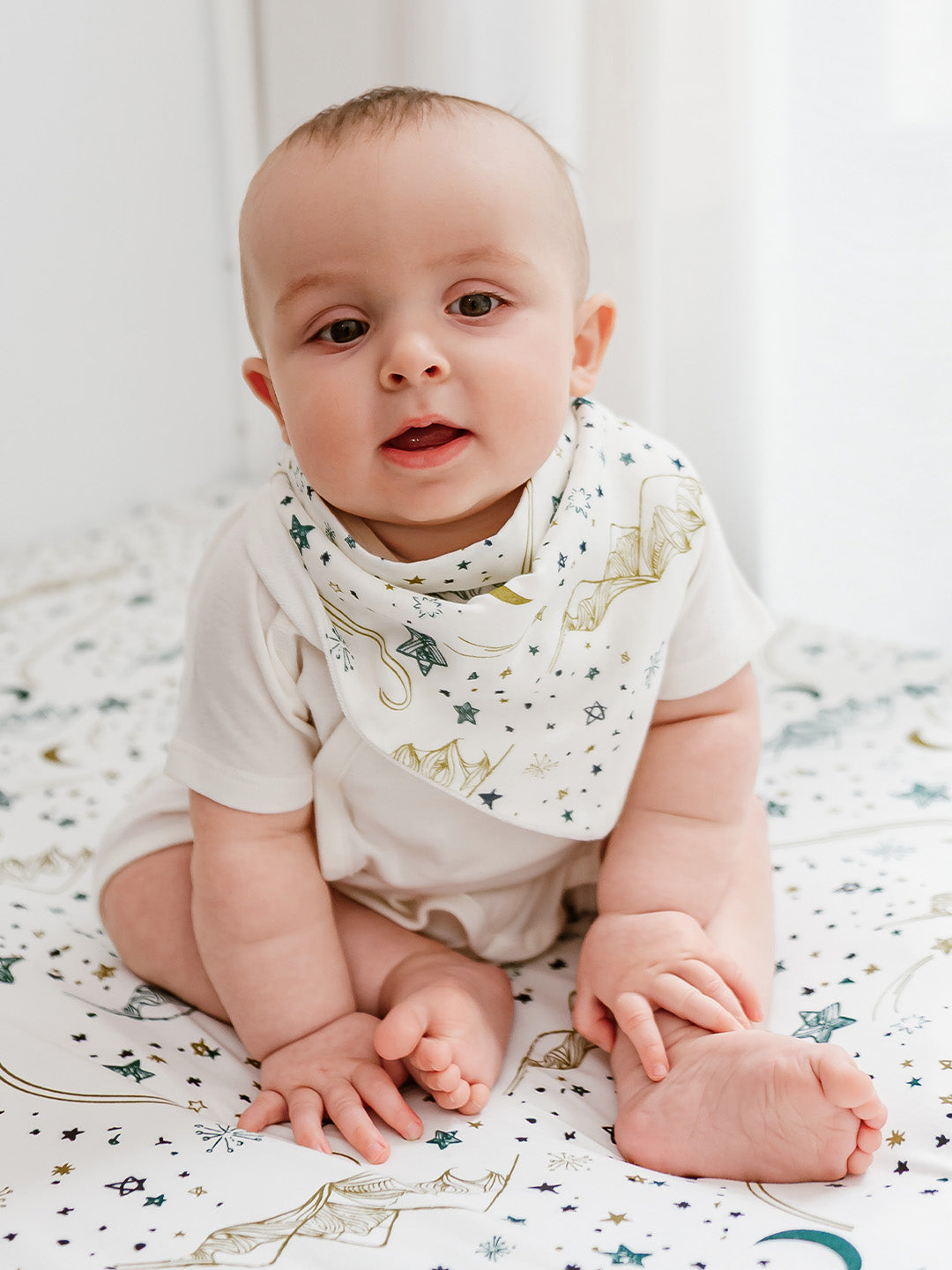 Bamboo Muslin+Terry Bibs Bandanas(2-Pack)