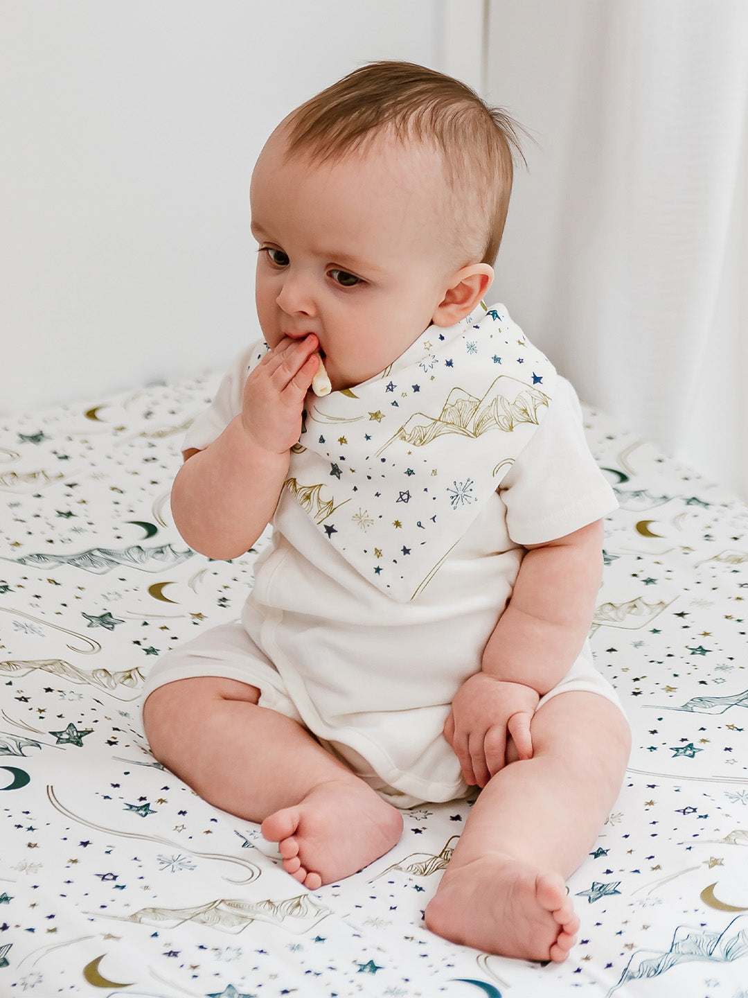 Bamboo Muslin+Terry Bibs Bandanas(2-Pack)