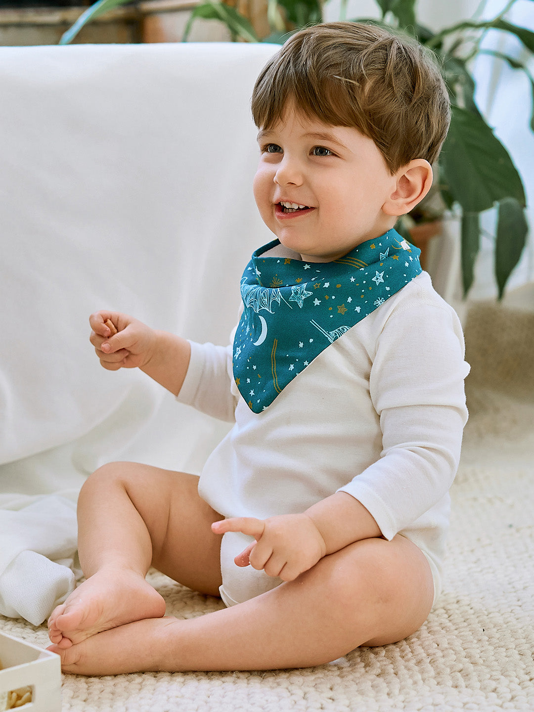 Bamboo Muslin+Terry Bibs Bandanas(2-Pack)