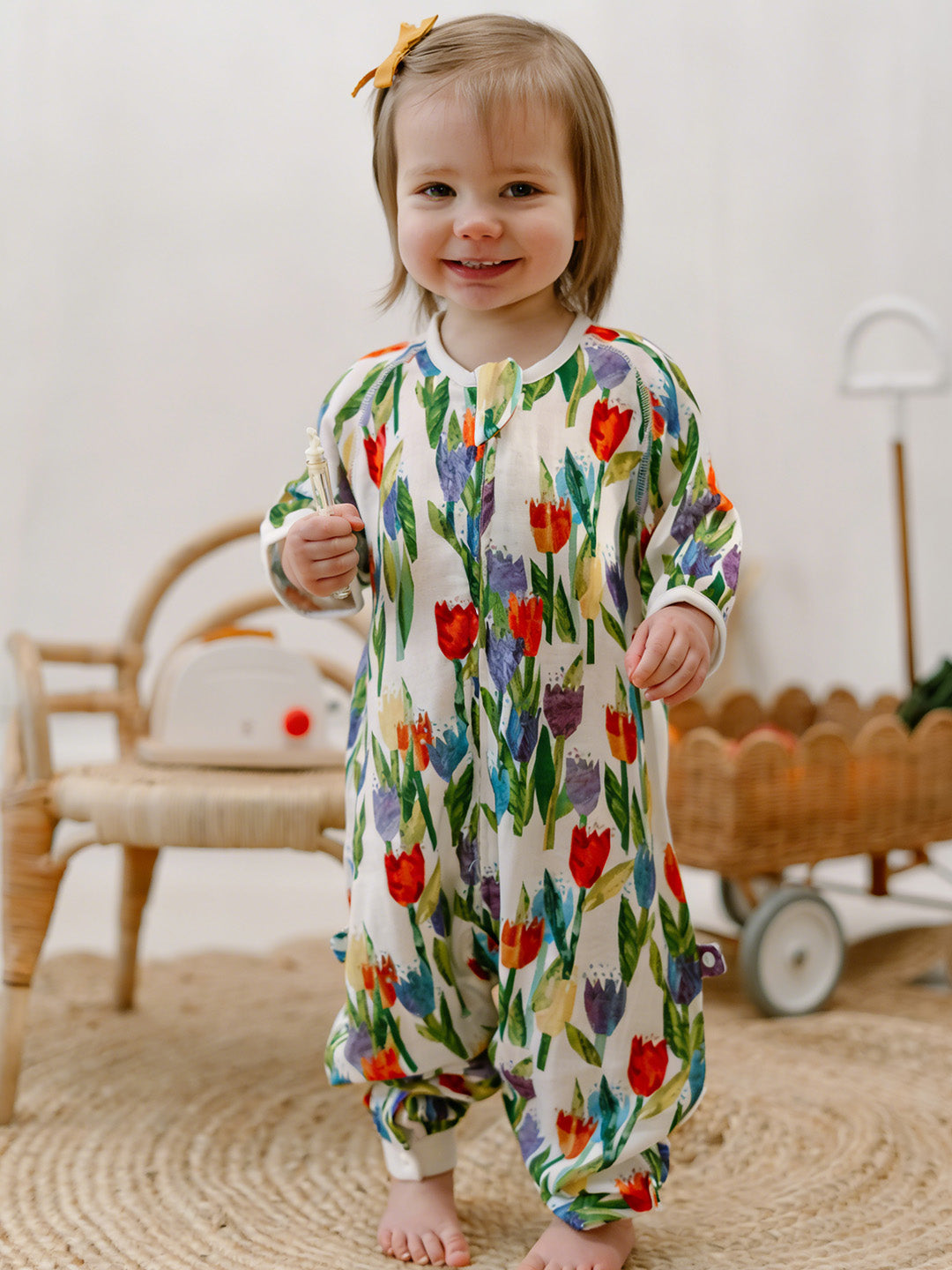 Bamboo Pima  Cotton Muslin Half Sleeve Footed Sleep Bag 0.25TOG