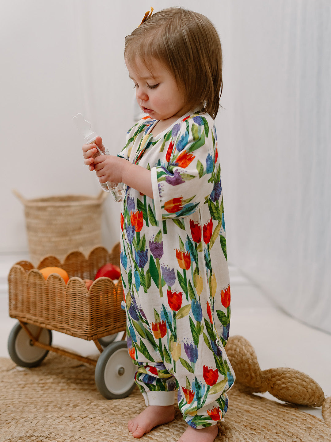 Bamboo Pima  Cotton Muslin Half Sleeve Footed Sleep Bag 0.25TOG
